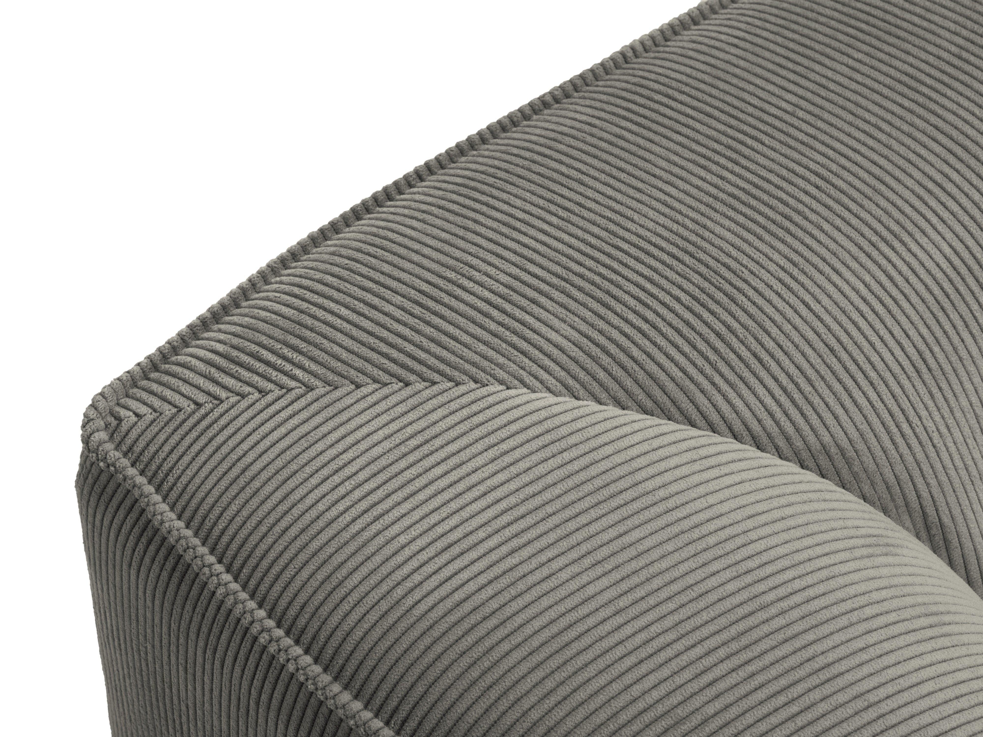 Sofa narożna sztruksowa prawostronny RUBY jasnoszary Micadoni Eye on Design