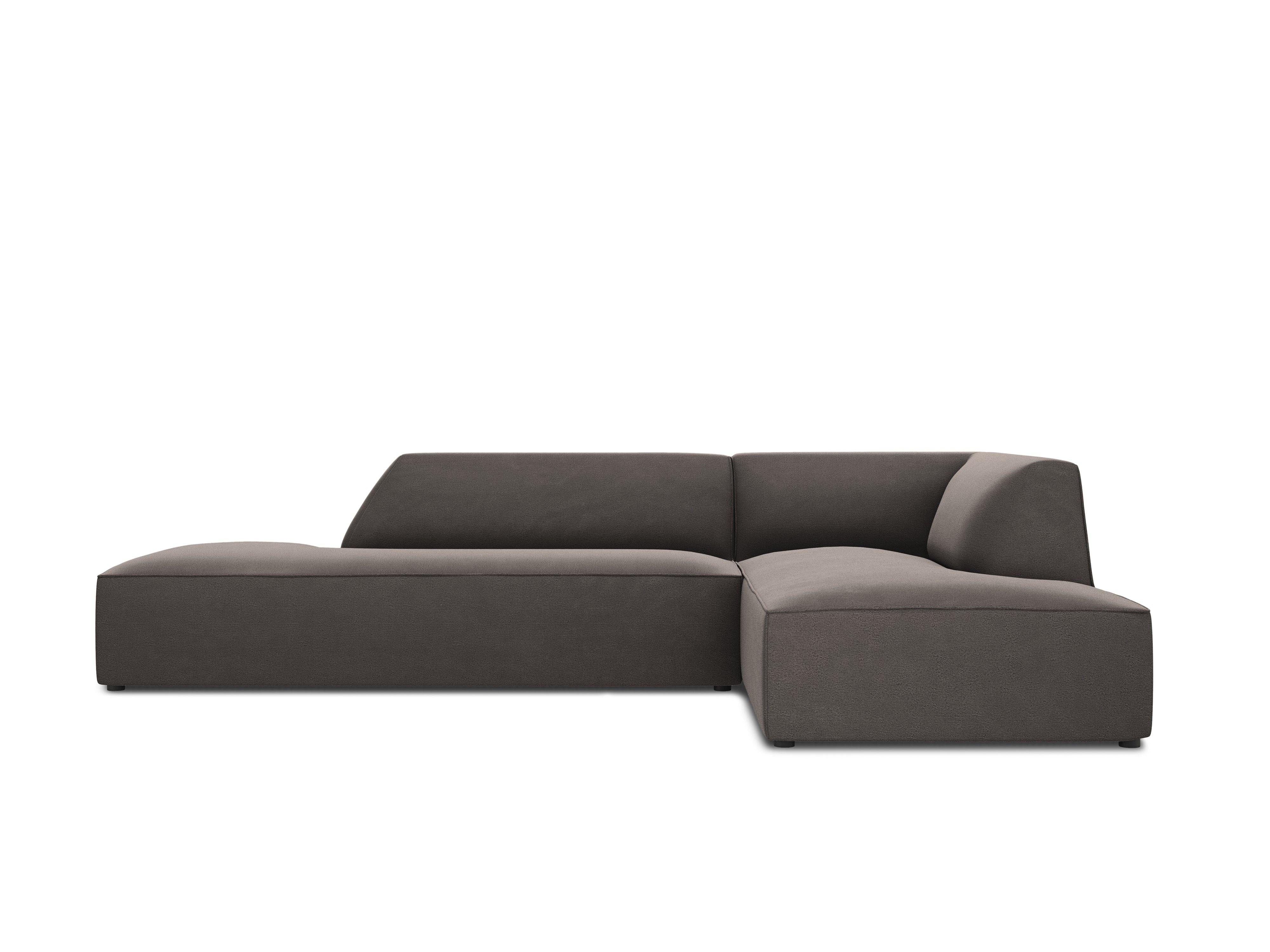 Sofa narożna aksamitna prawostronna RUBY ciemnoszary Micadoni Eye on Design