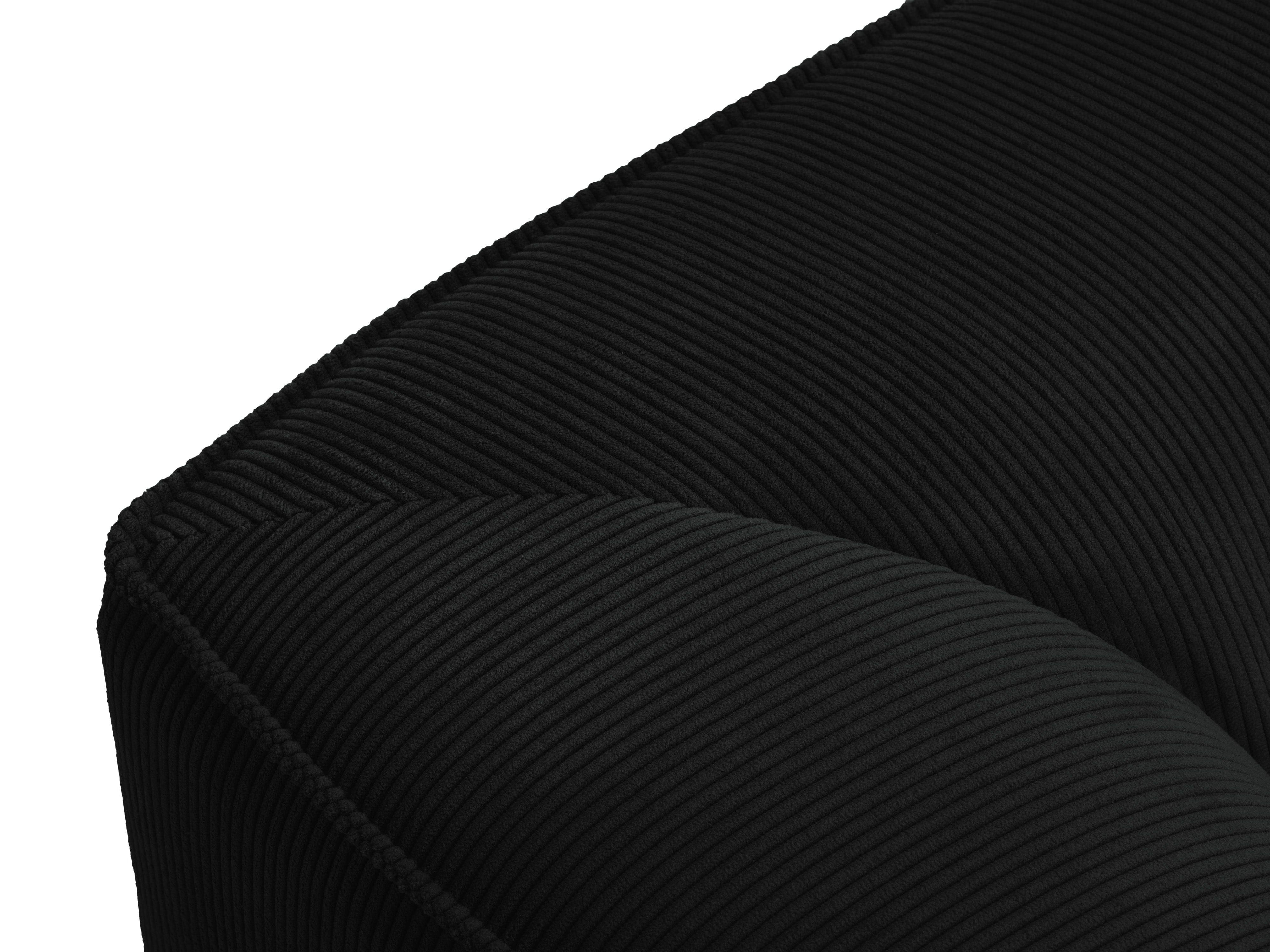 Narożnik sztruksowy 4-osobowy prawostronny RUBY czarny Micadoni Eye on Design