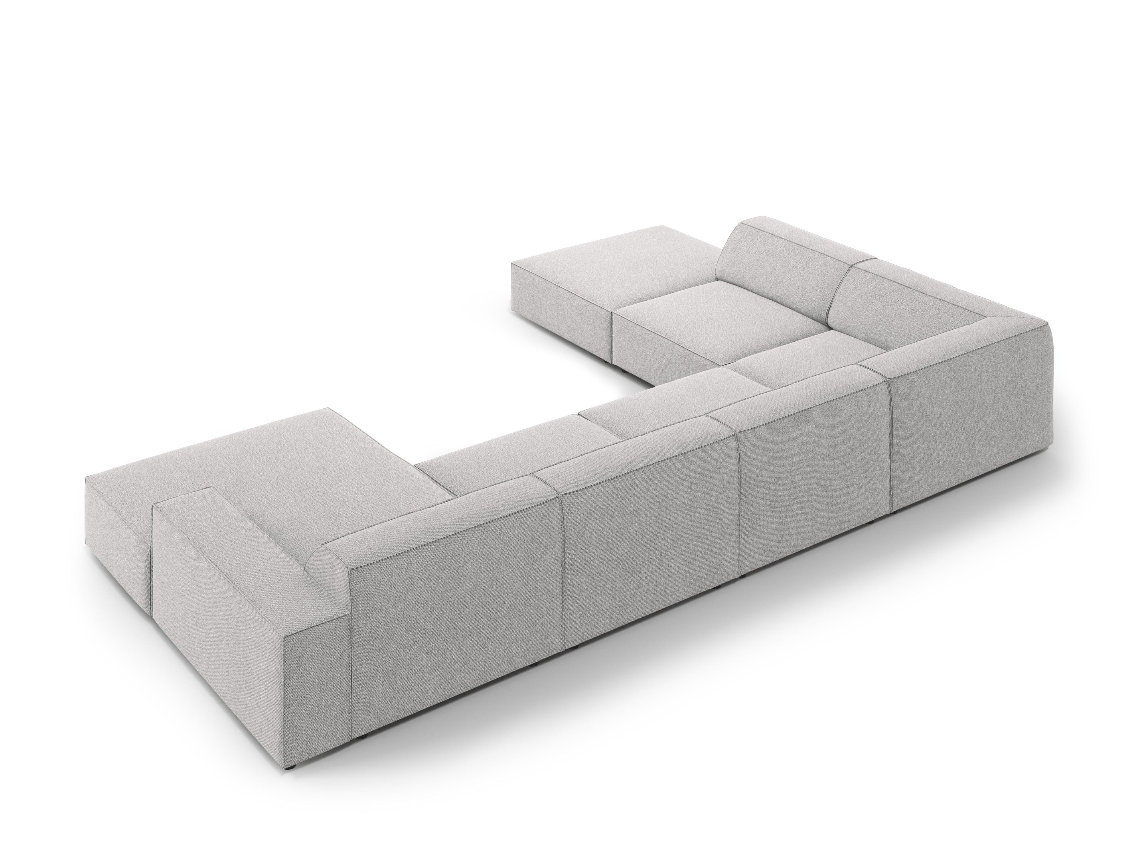 Sofa panoramiczna lewostronna JODIE jasnoszary Micadoni Eye on Design