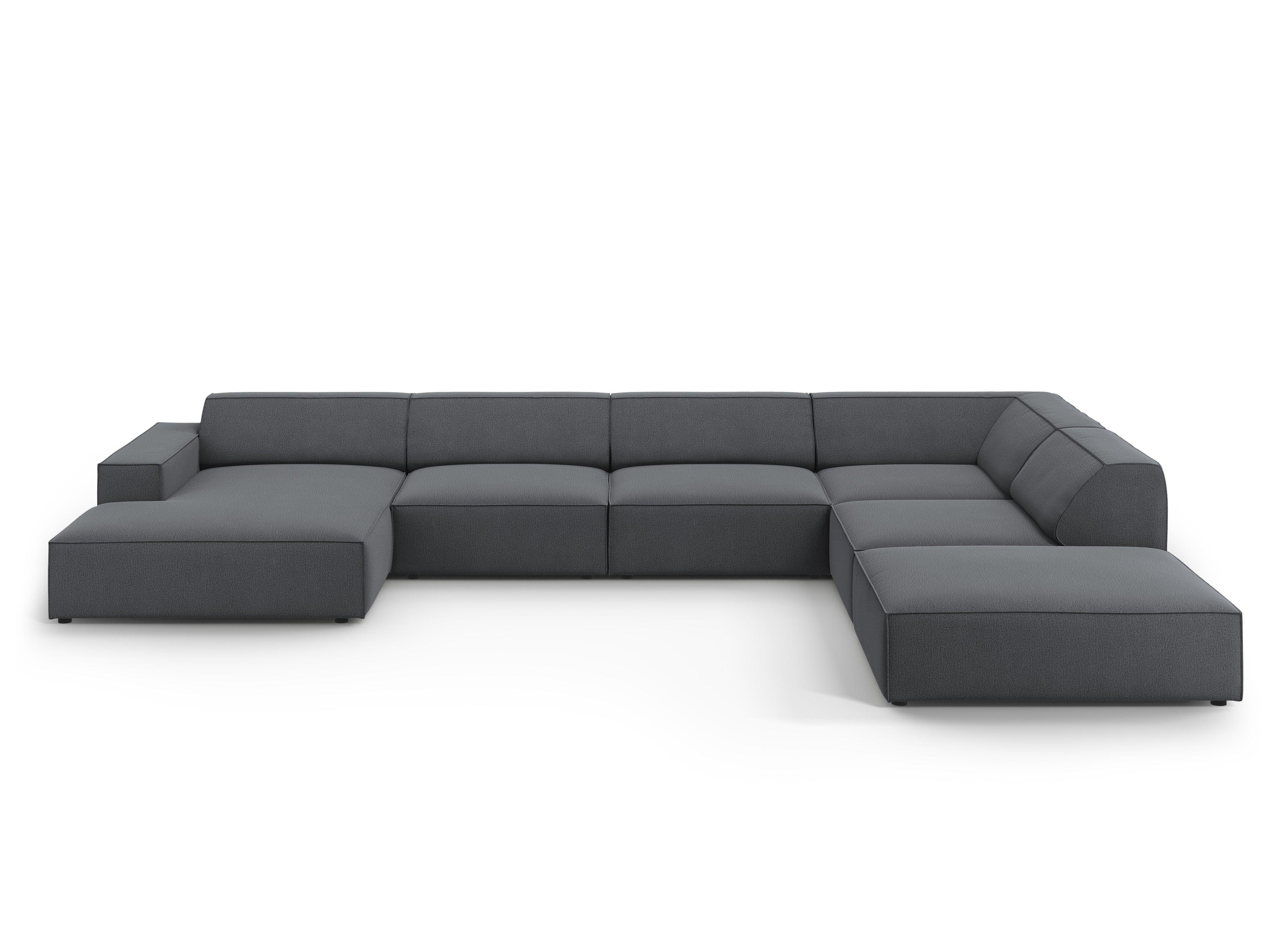 Sofa panoramiczna prawostronna JODIE ciemnoszary Micadoni Eye on Design