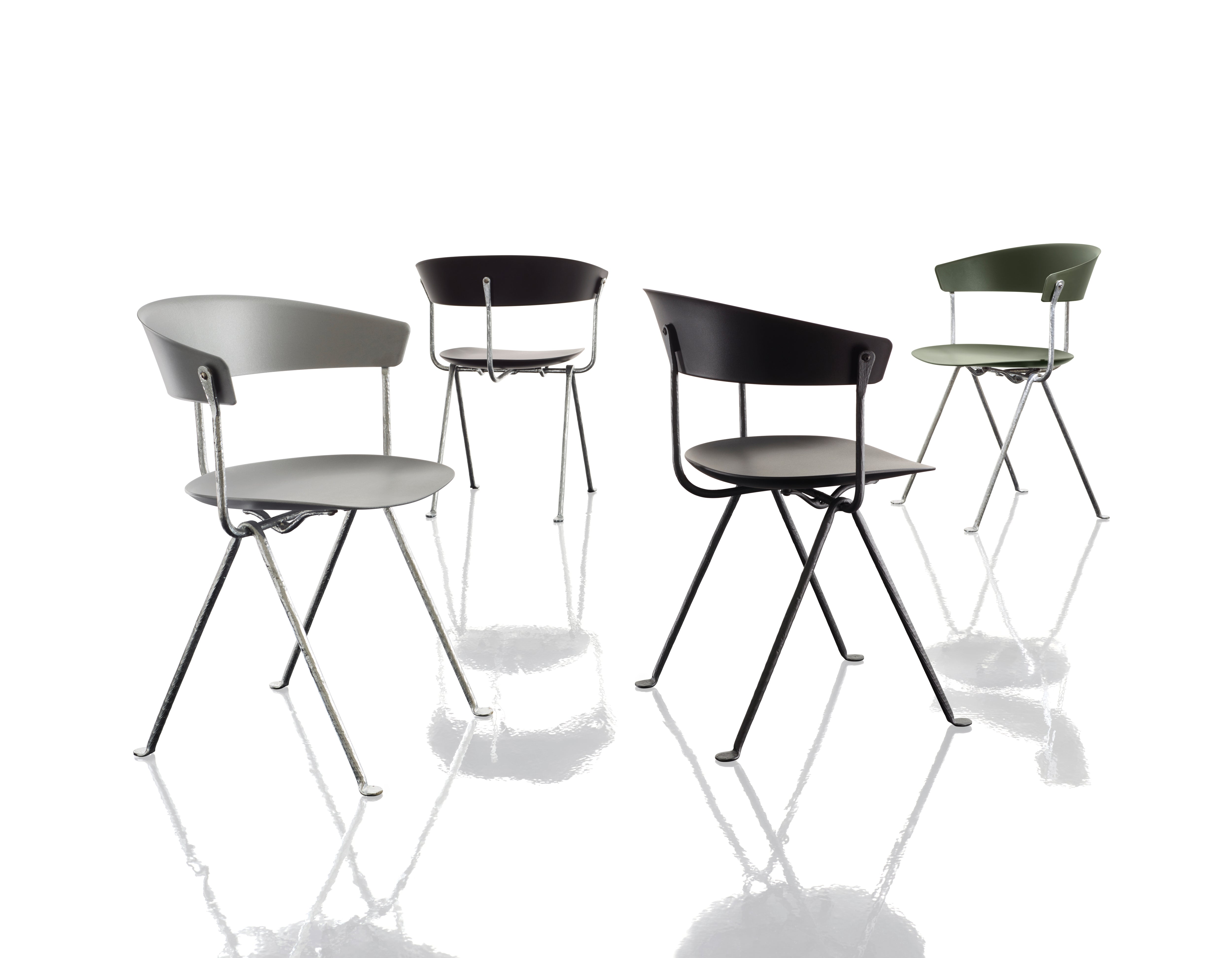 Krzesło OFFICINA metalowa rama czarny buk Magis Eye on Design