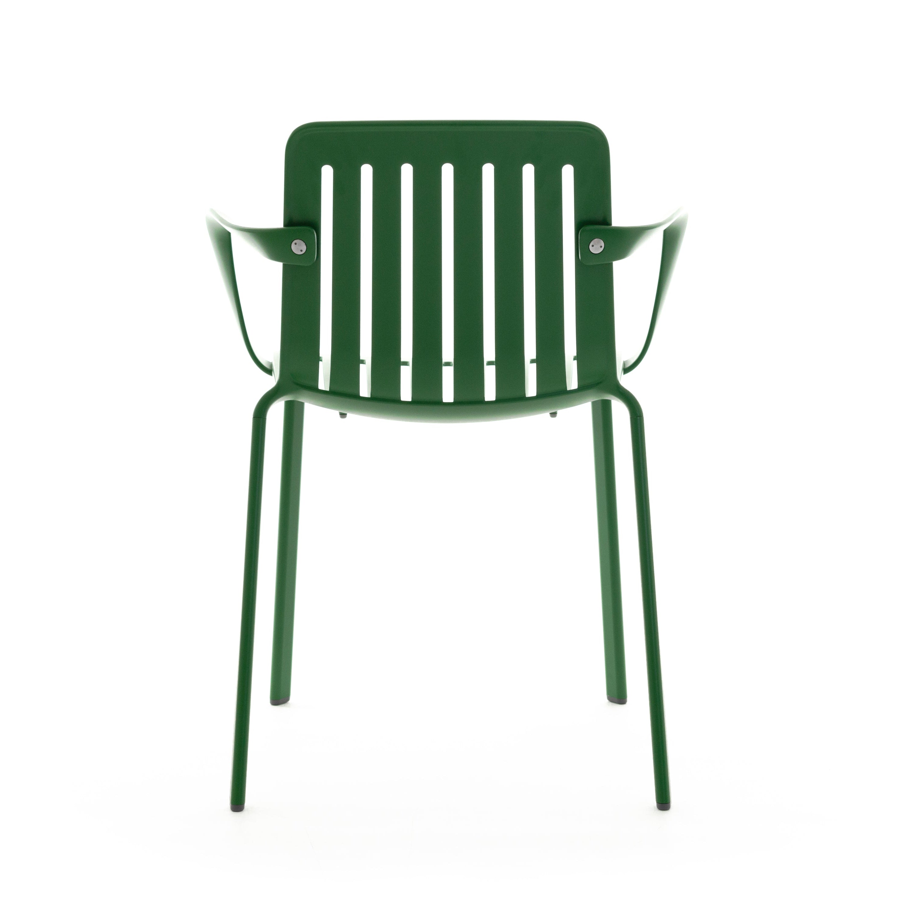 Krzesło zewnętrzne z podłokietnikami PLATO zielony Magis Eye on Design