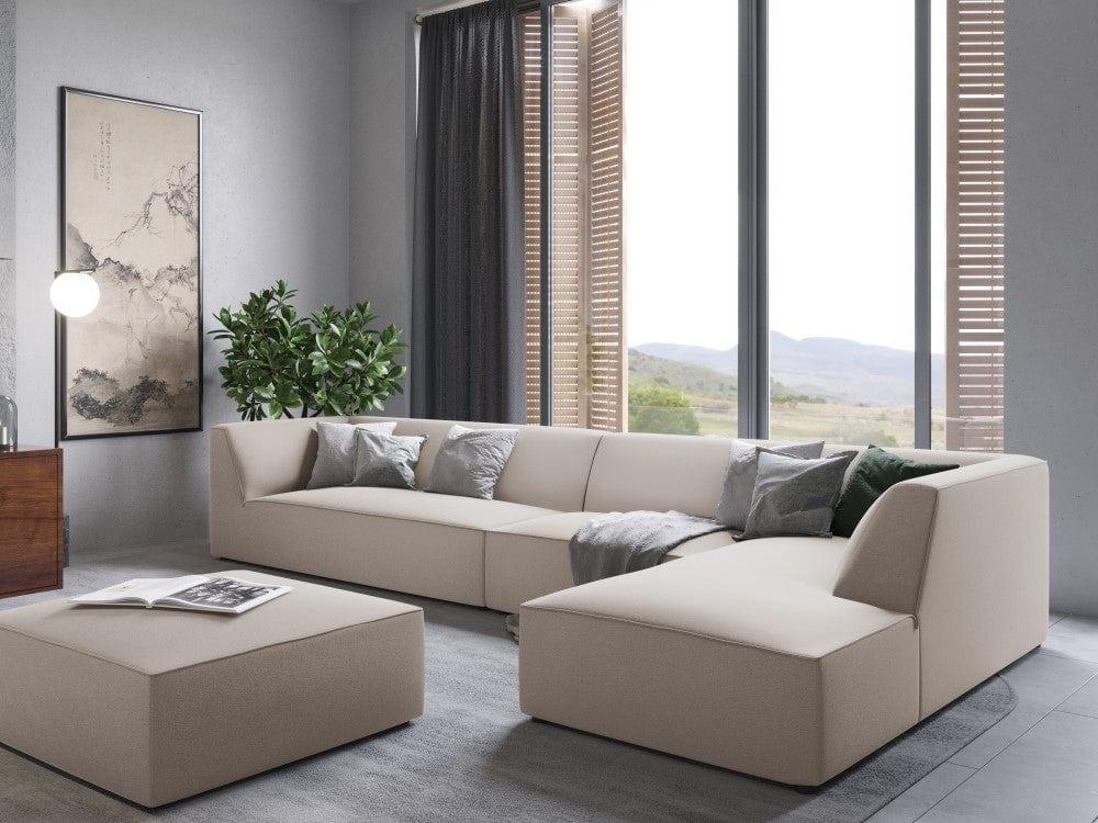 Puf aksamitny RUBY beżowy Micadoni Eye on Design