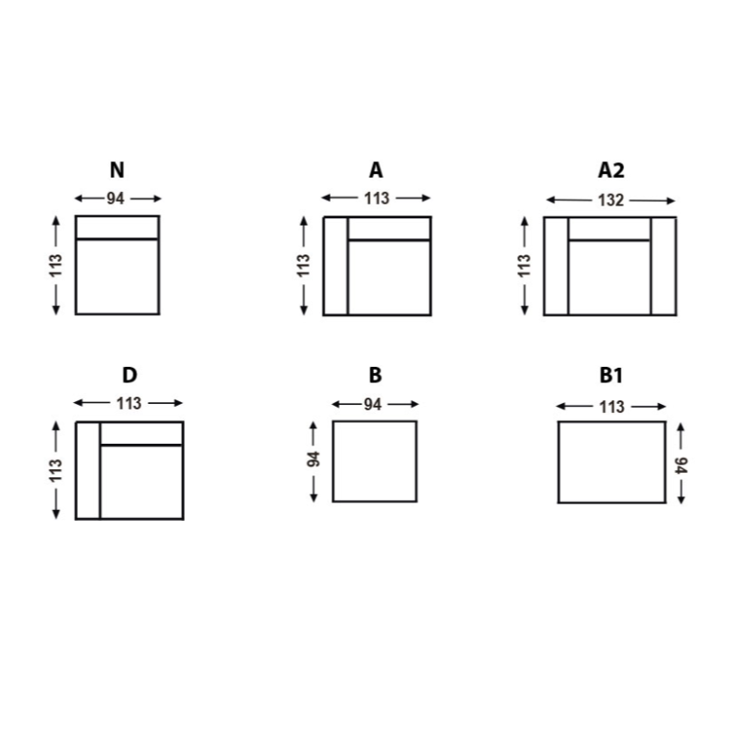 Sofa modułowa LAZY z wyższą podstawą - kolor do wyboru Nordic Line Eye on Design
