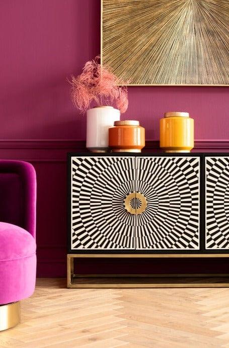 Komoda ELECTRO czarny ze złotymi detalami Kare Design Eye on Design