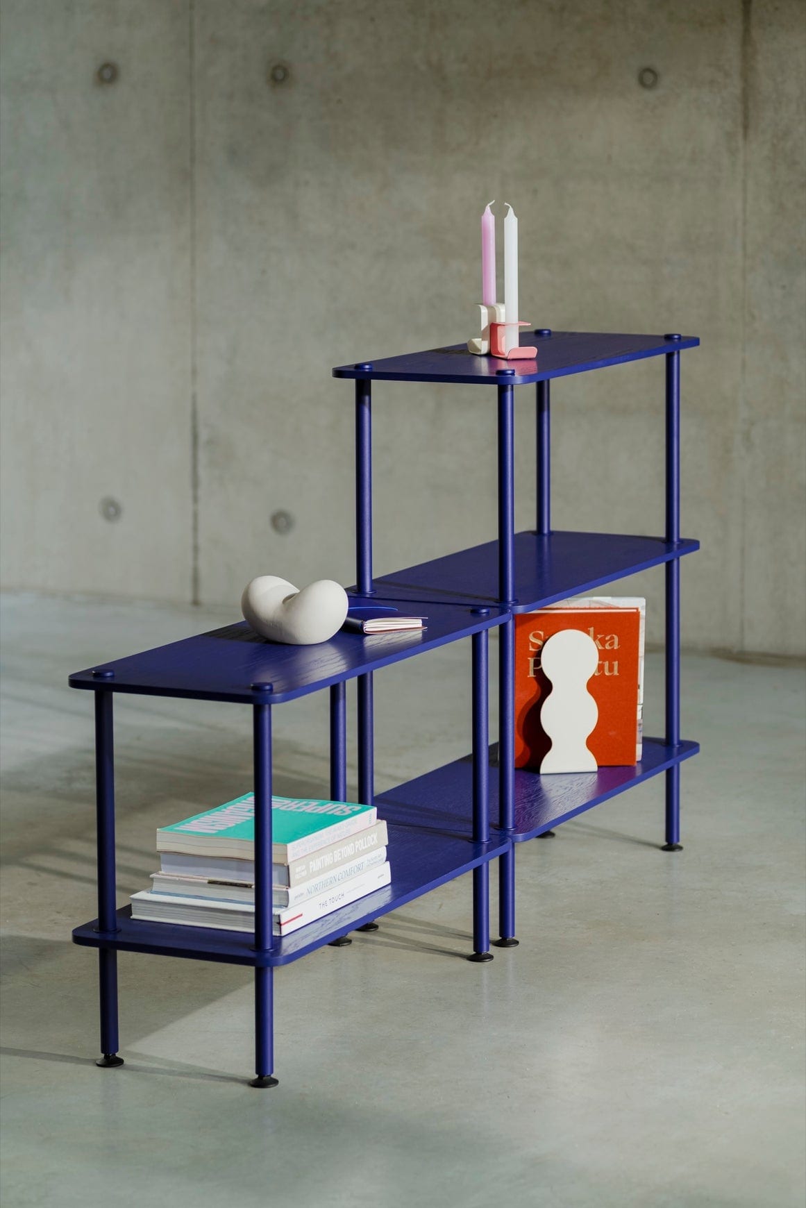 Regał 3-poziomowy TEIDI niebieski do salonu