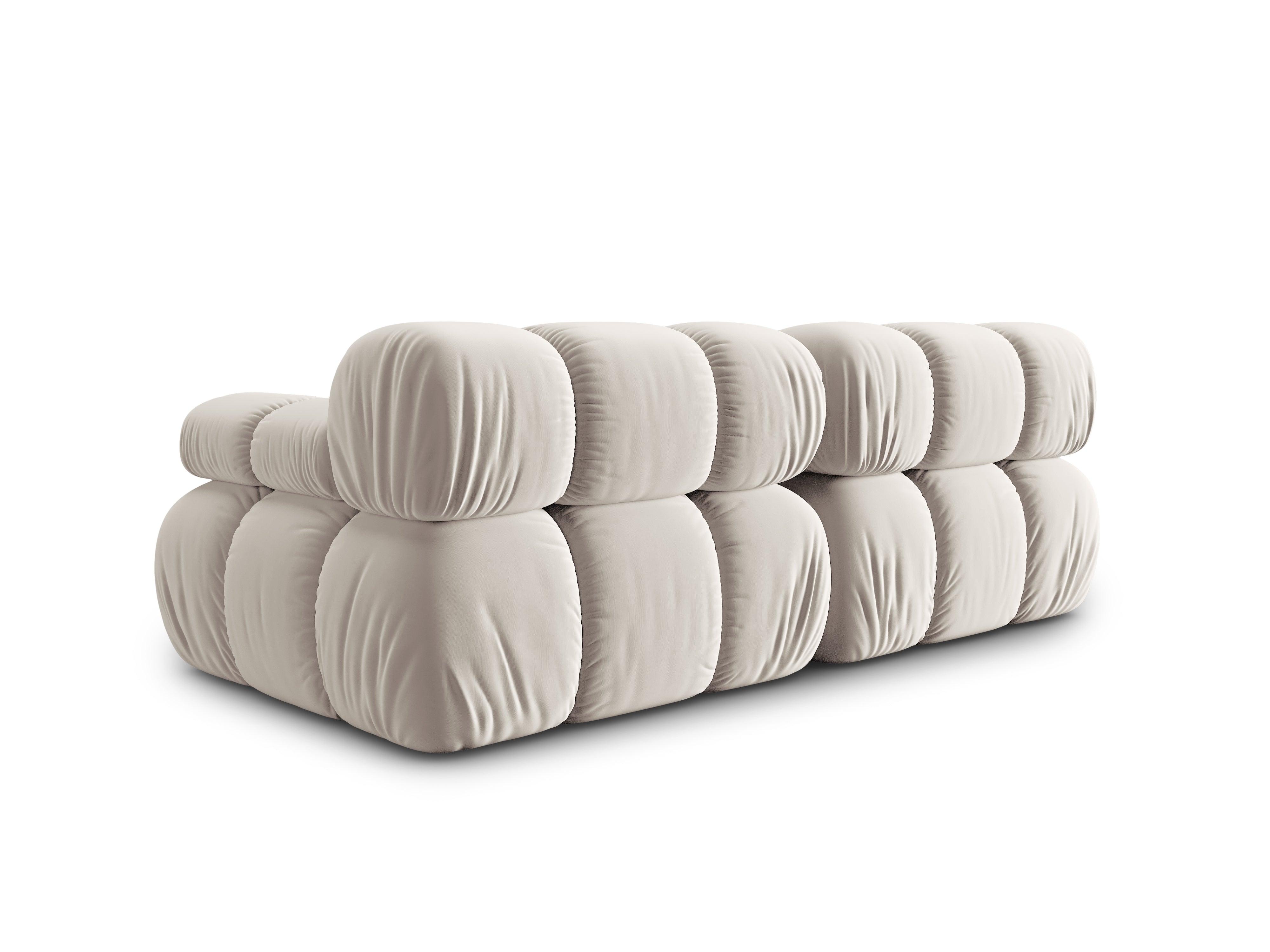 Sofa aksamitna 2-osobowa TROPEA jasnobeżowy Milo Casa Eye on Design