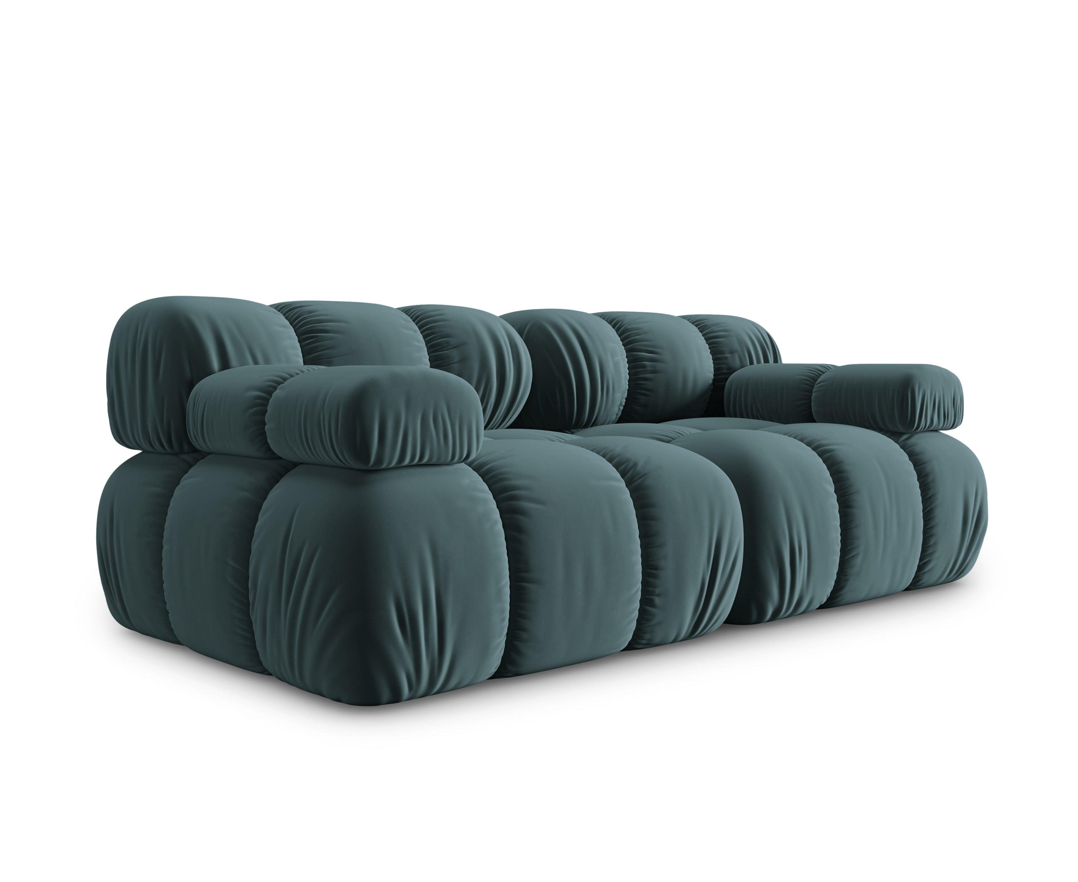 Sofa aksamitna 2-osobowa TROPEA petrol Milo Casa Eye on Design