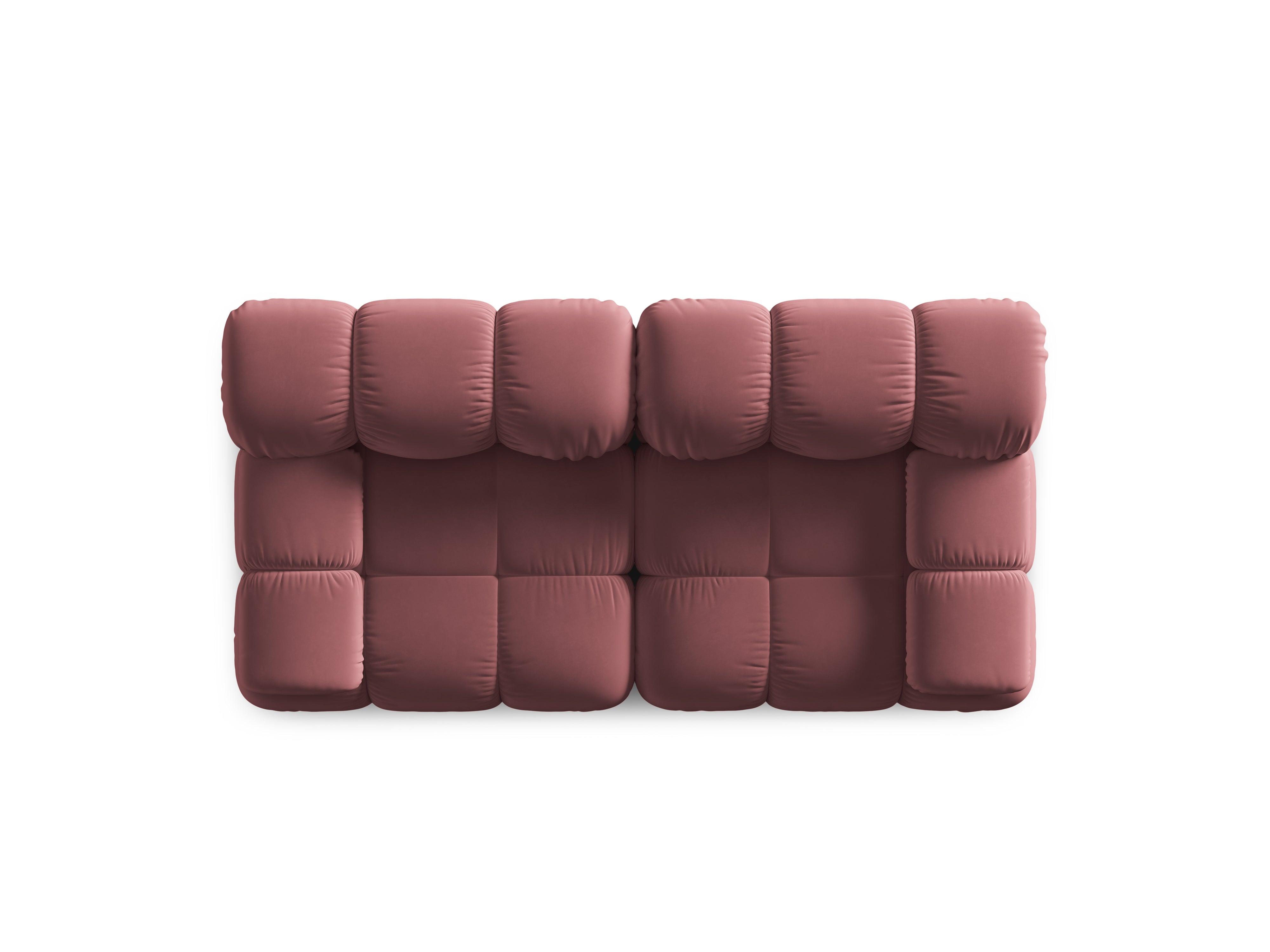 Sofa aksamitna 2-osobowa TROPEA różowy Milo Casa Eye on Design