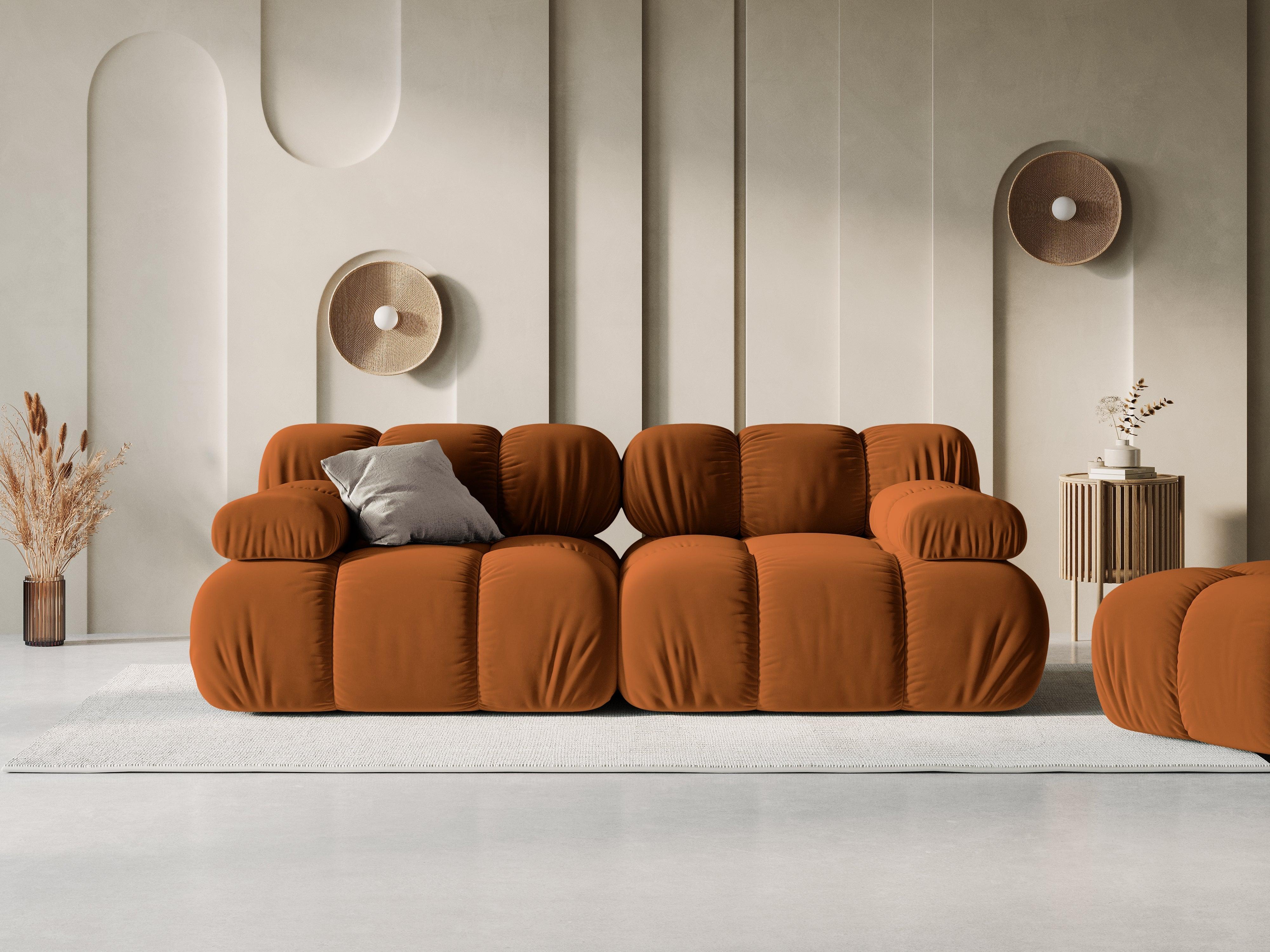 Sofa aksamitna 2-osobowa TROPEA terracotta Milo Casa Eye on Design