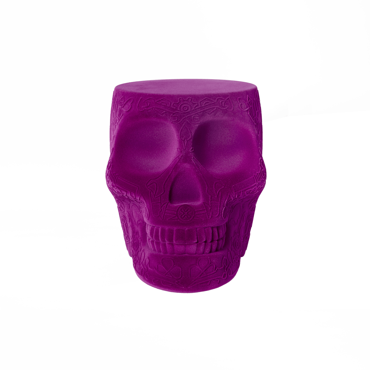 Stołek i stolik boczny MEXICO VELVET fioletowy Qeeboo Eye on Design