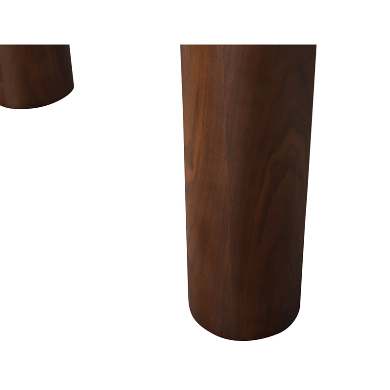 Niski stół JAPANDI mikrocement z orzechową podstawą – ujęcie 3