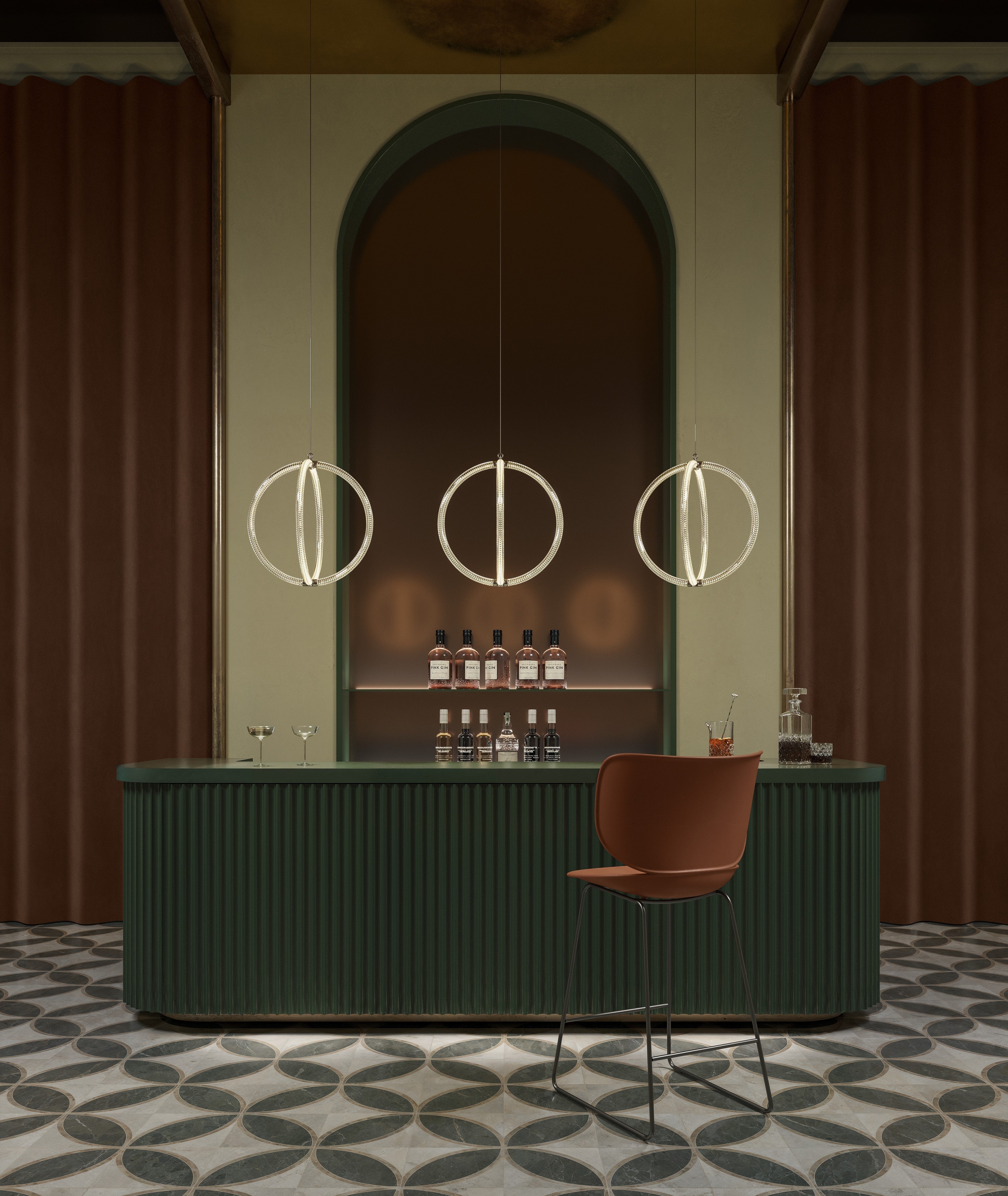 Závesná lampa LUMINORA priehľadná