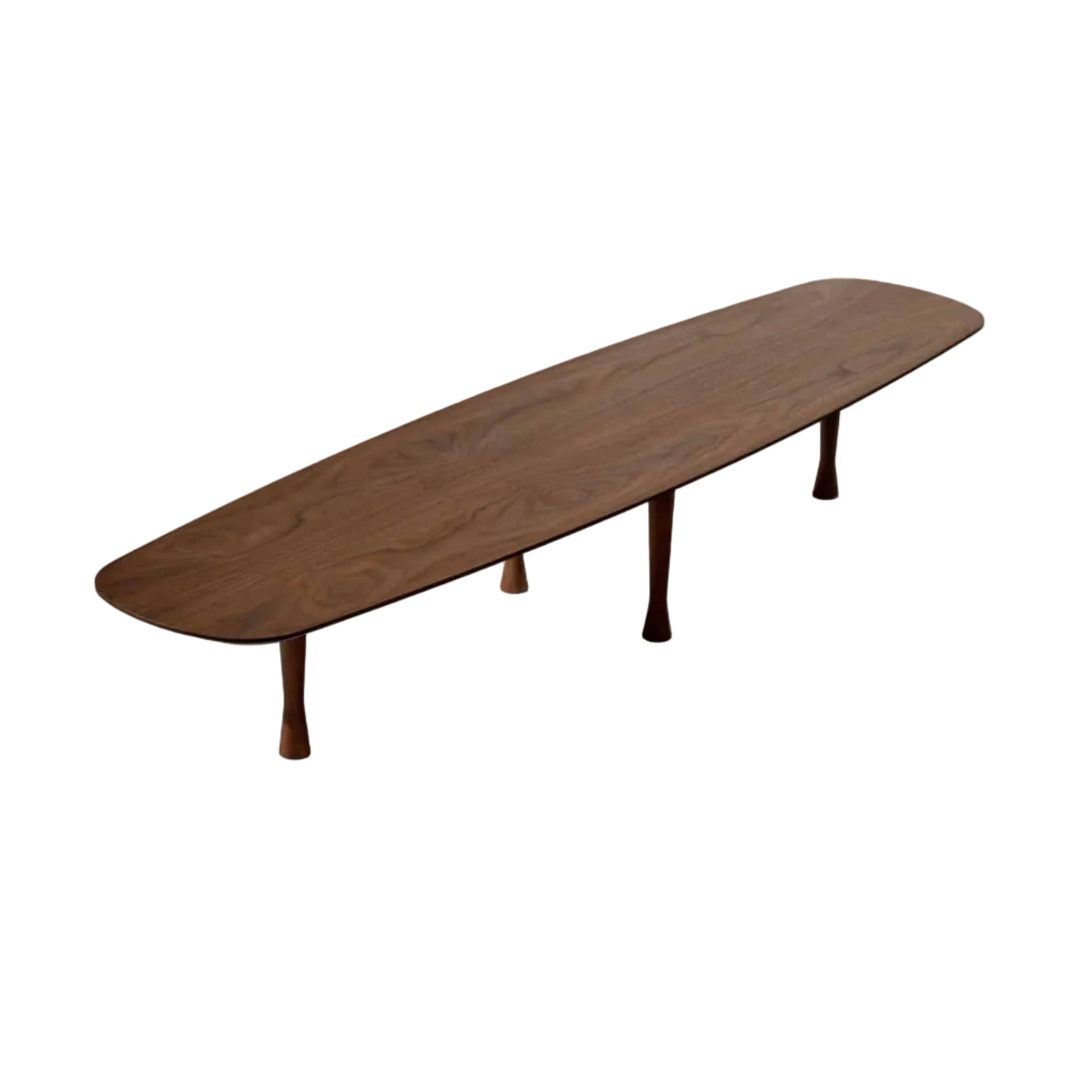 Ovalný konferenčný stolík UNIQUE orechový dyha