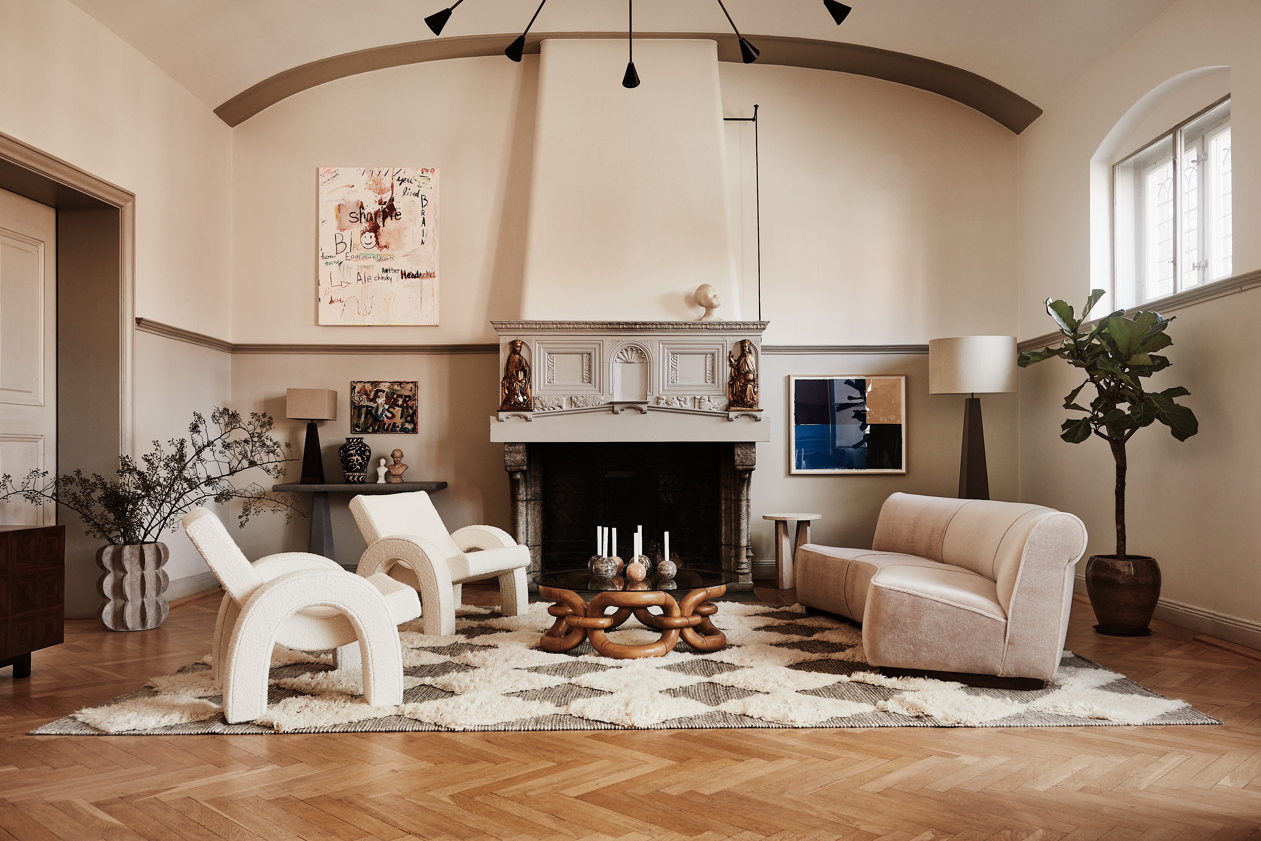 SPHERE Candle Holder Brown Marble