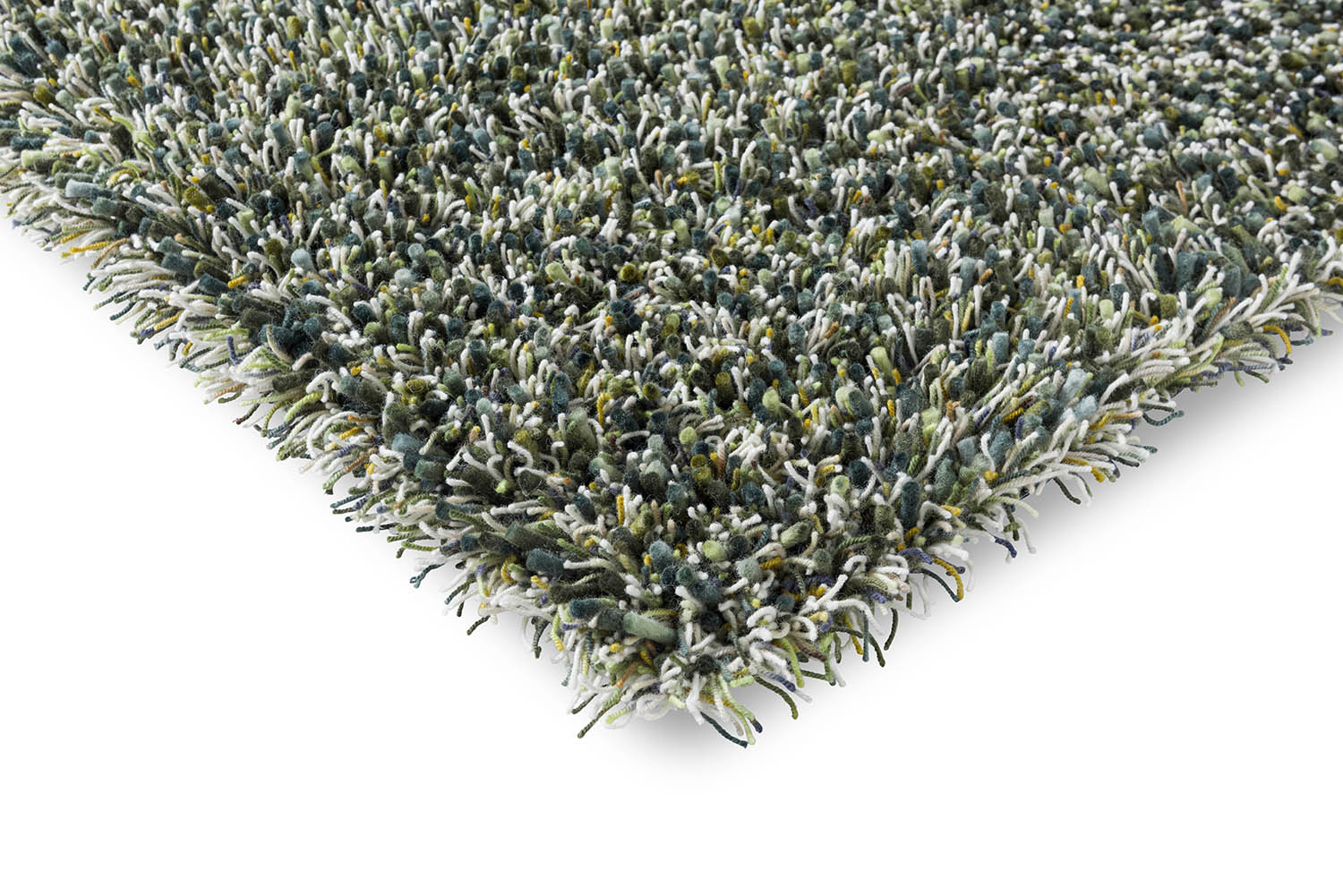 SPRING green long pile rug