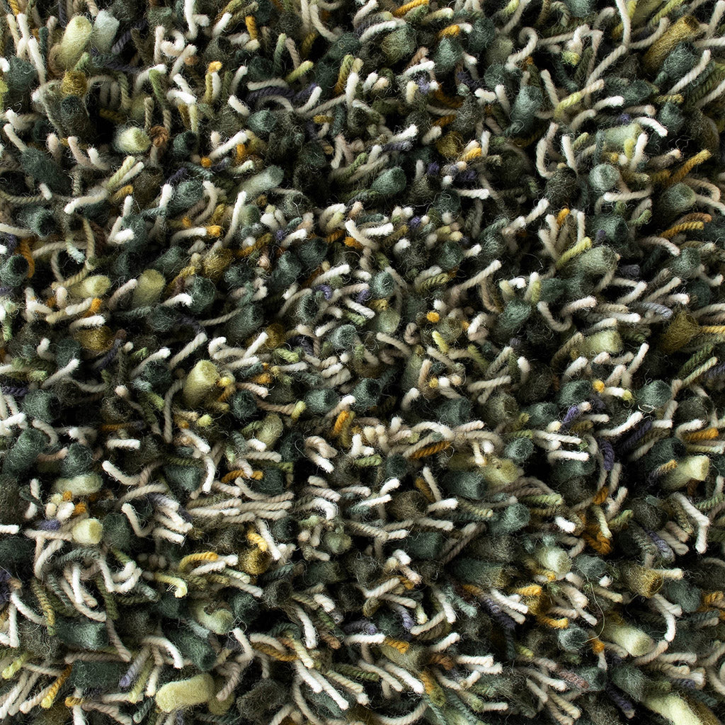 SPRING green long pile rug