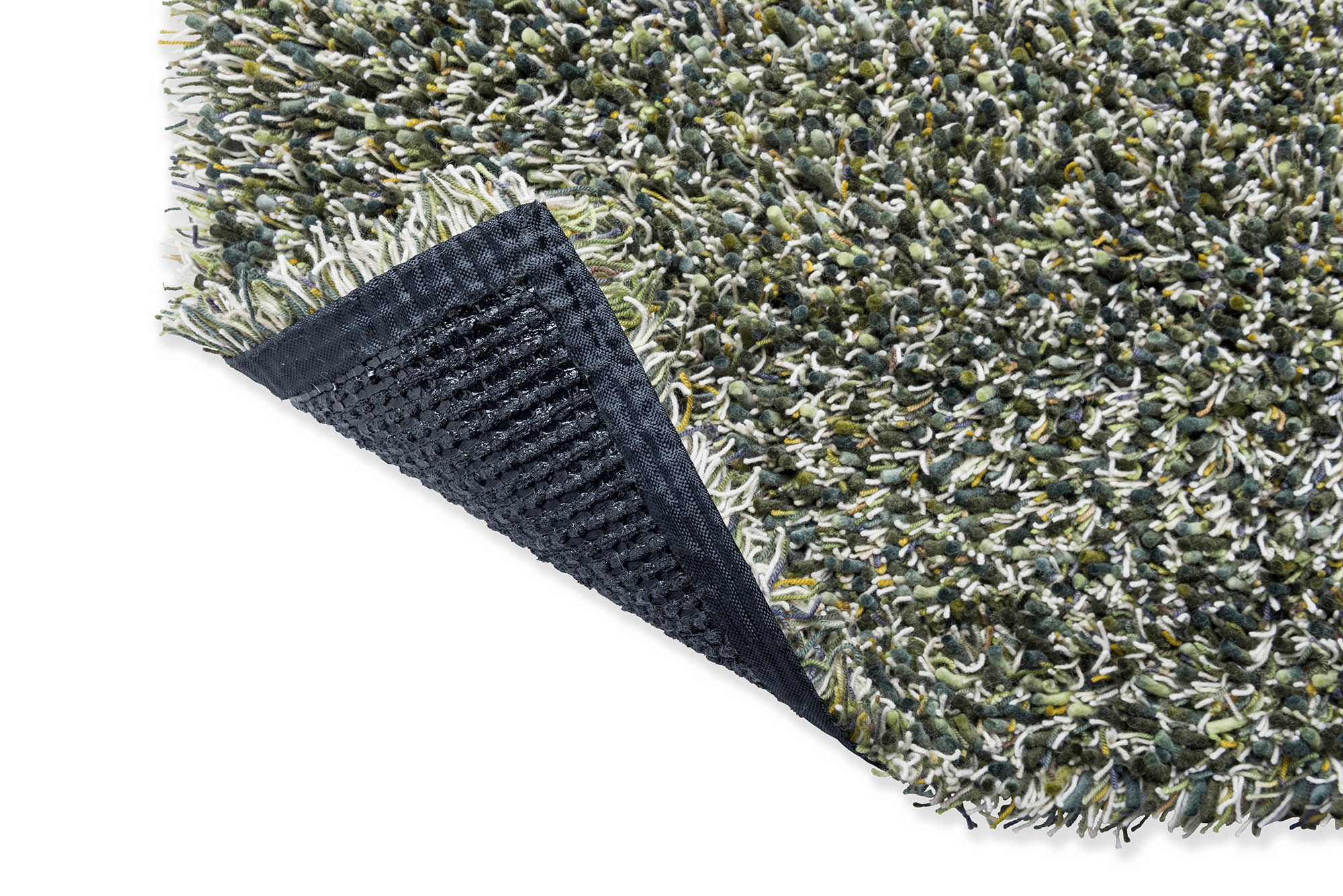 SPRING green long pile rug