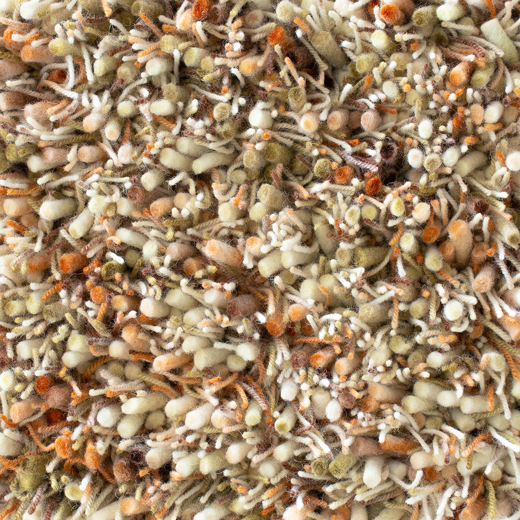 Koberec s dlhým vlasom SPRING béžovo-oranžový