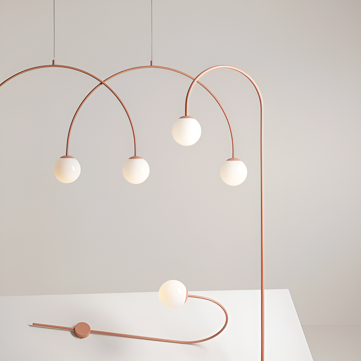 Závesná lampa UNA DUO koralová