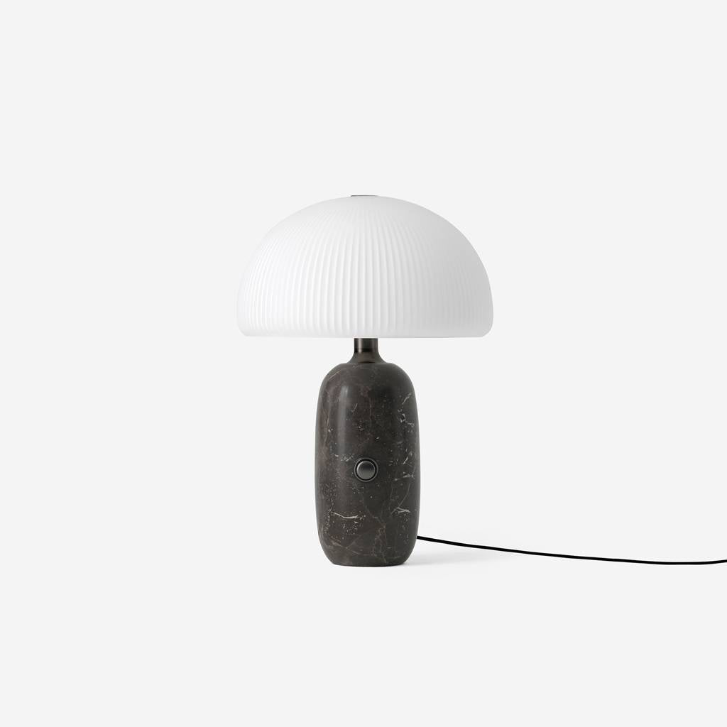 Stolná lampa SCULPTURE šedý mramor