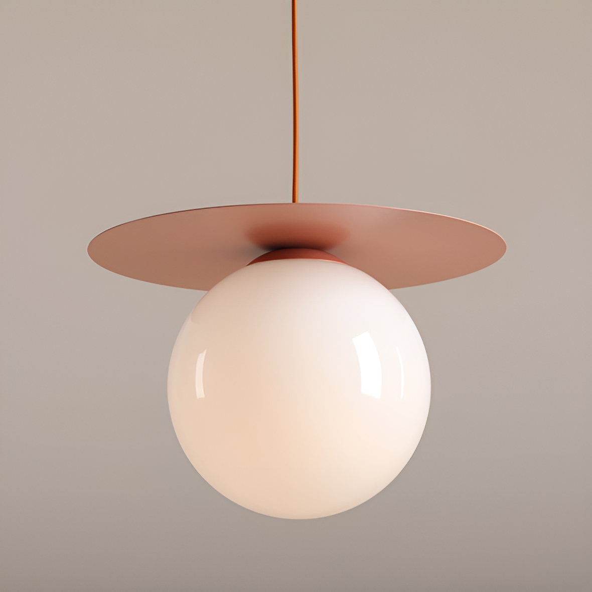 Závesná lampa LOOP koralová