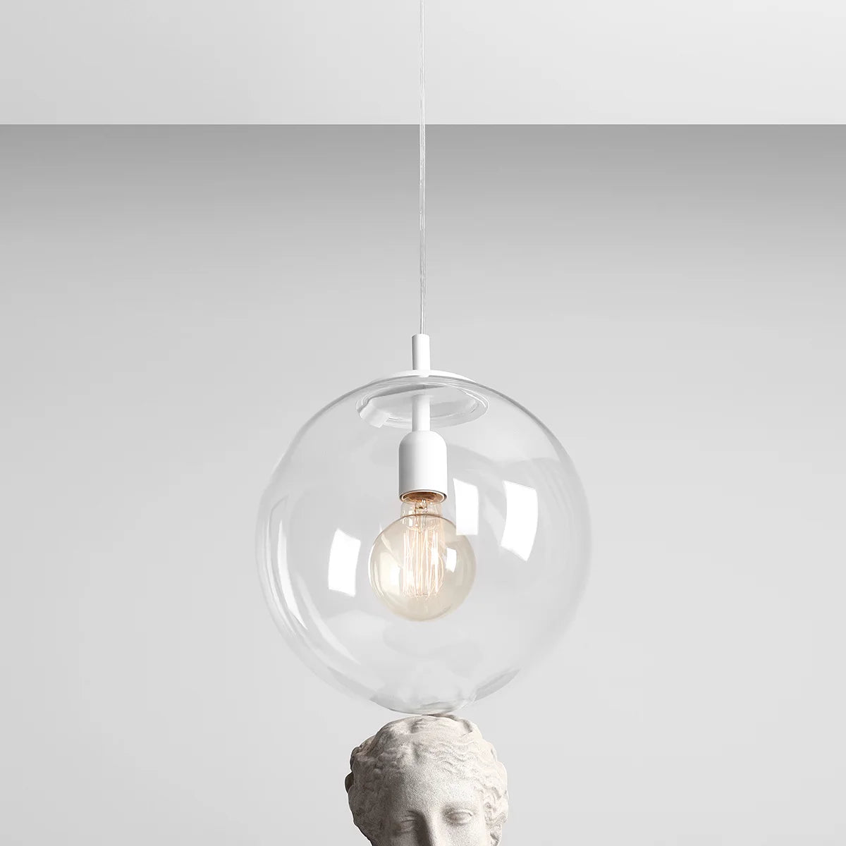 White Globe hanging lamp