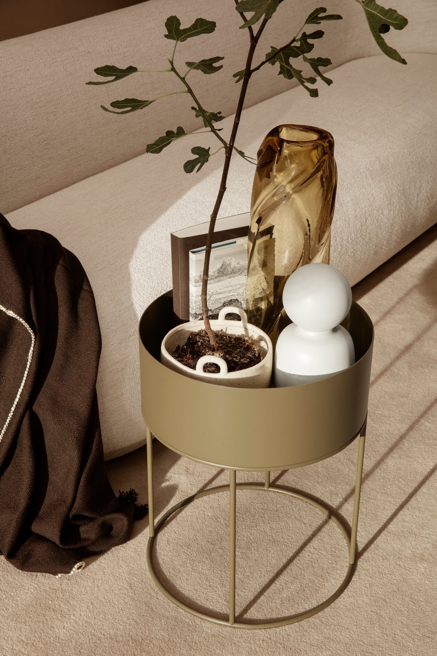 Kvetináč okrúhly PLANT BOX ROUND čierny