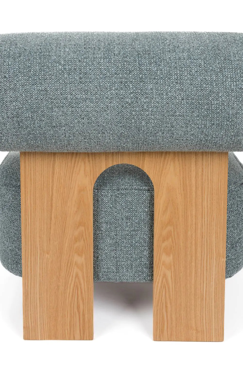 Fotel OOLONG modrý s drevenou základňou