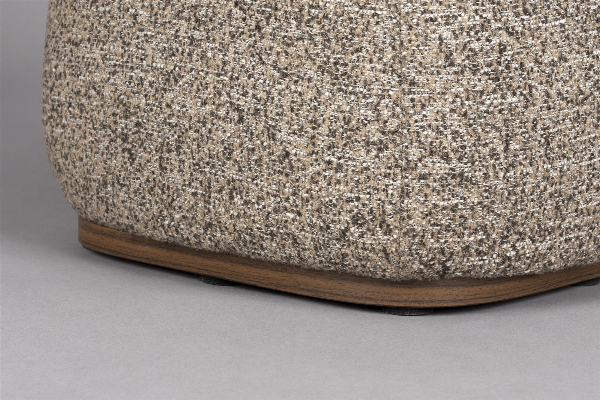 Bočný stolík SHELLY tmavobéžový melír