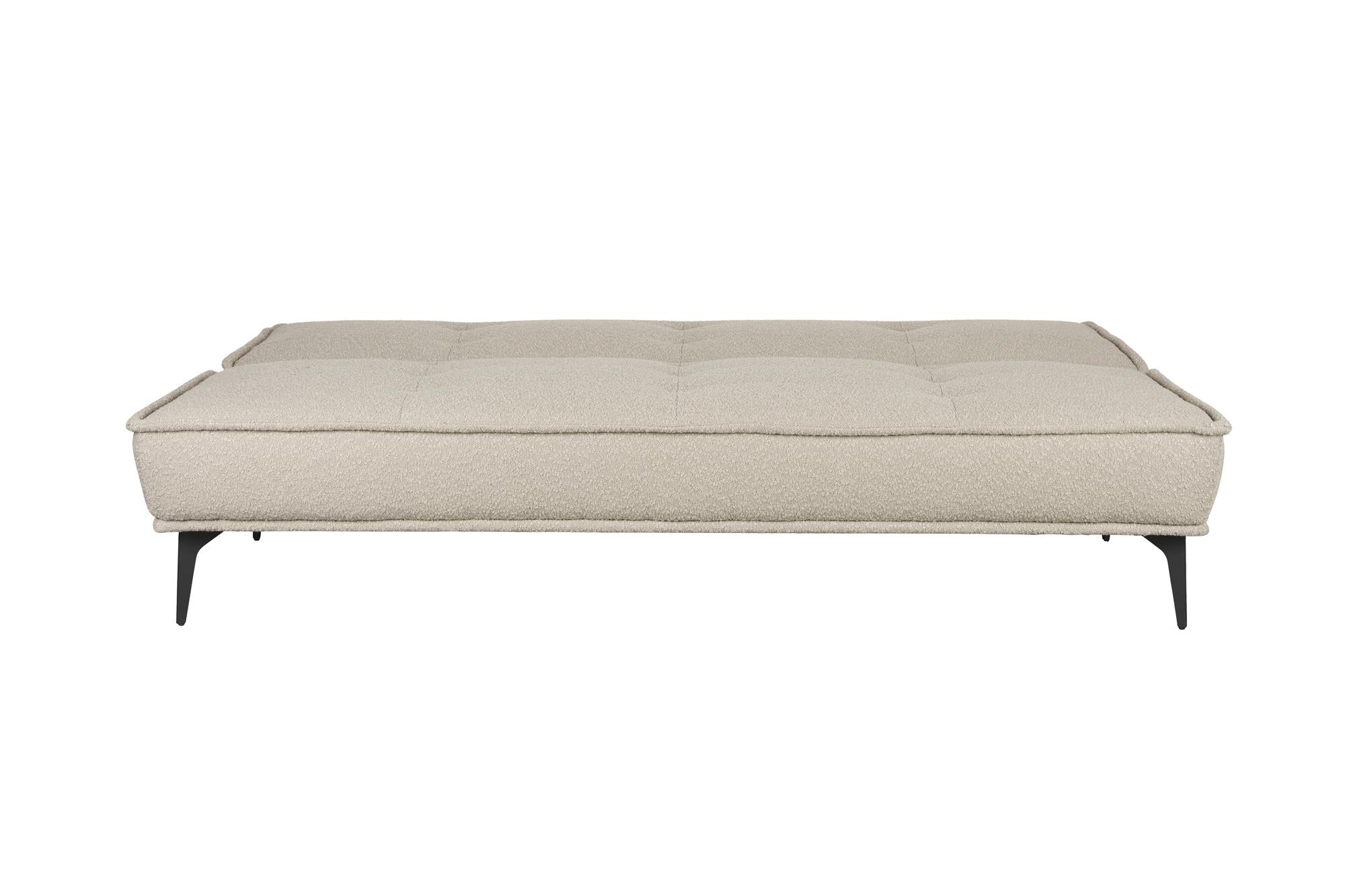 Beige CIELKE Sofa Bed with Black Base