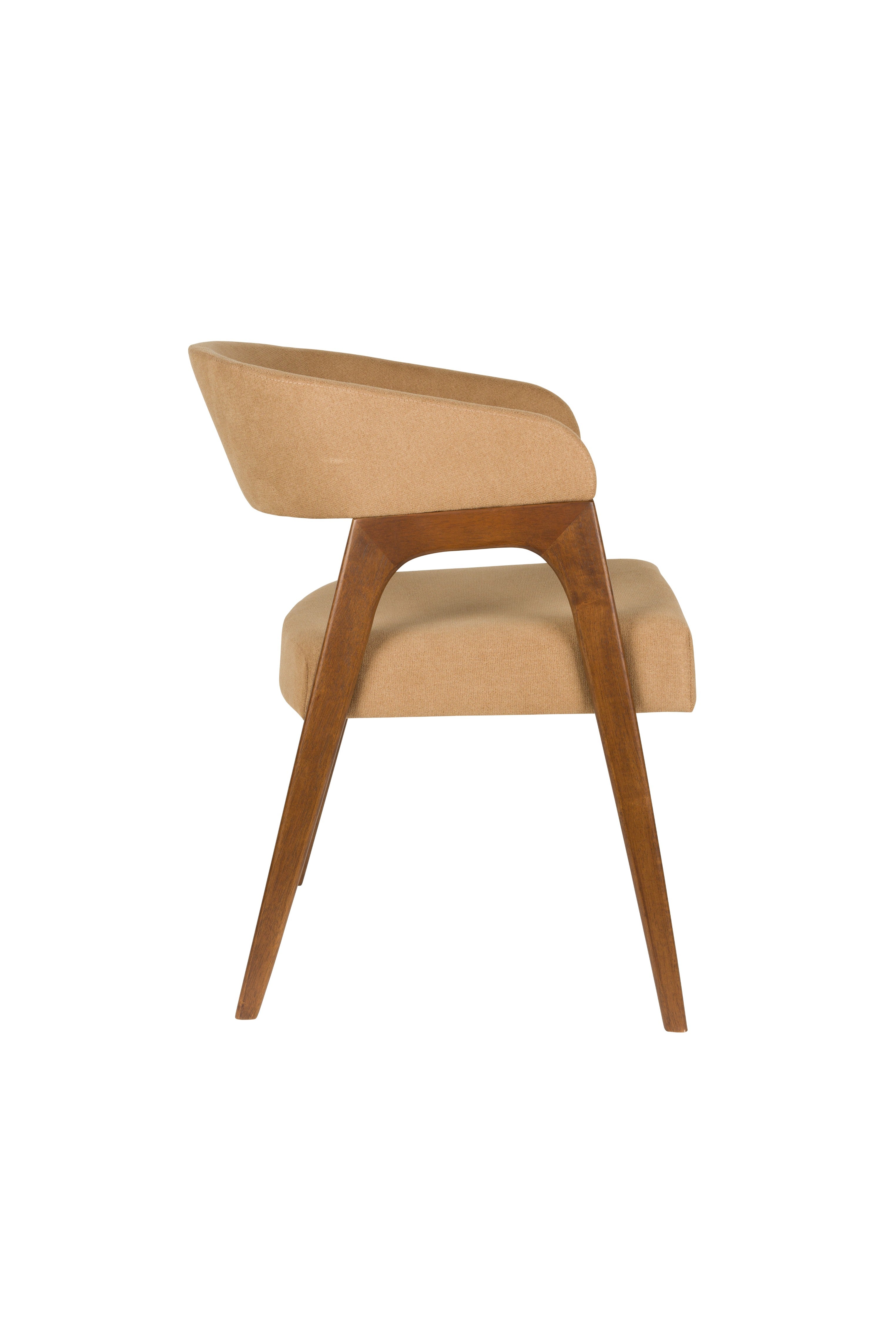 ADAMELLO chair beige with wooden base