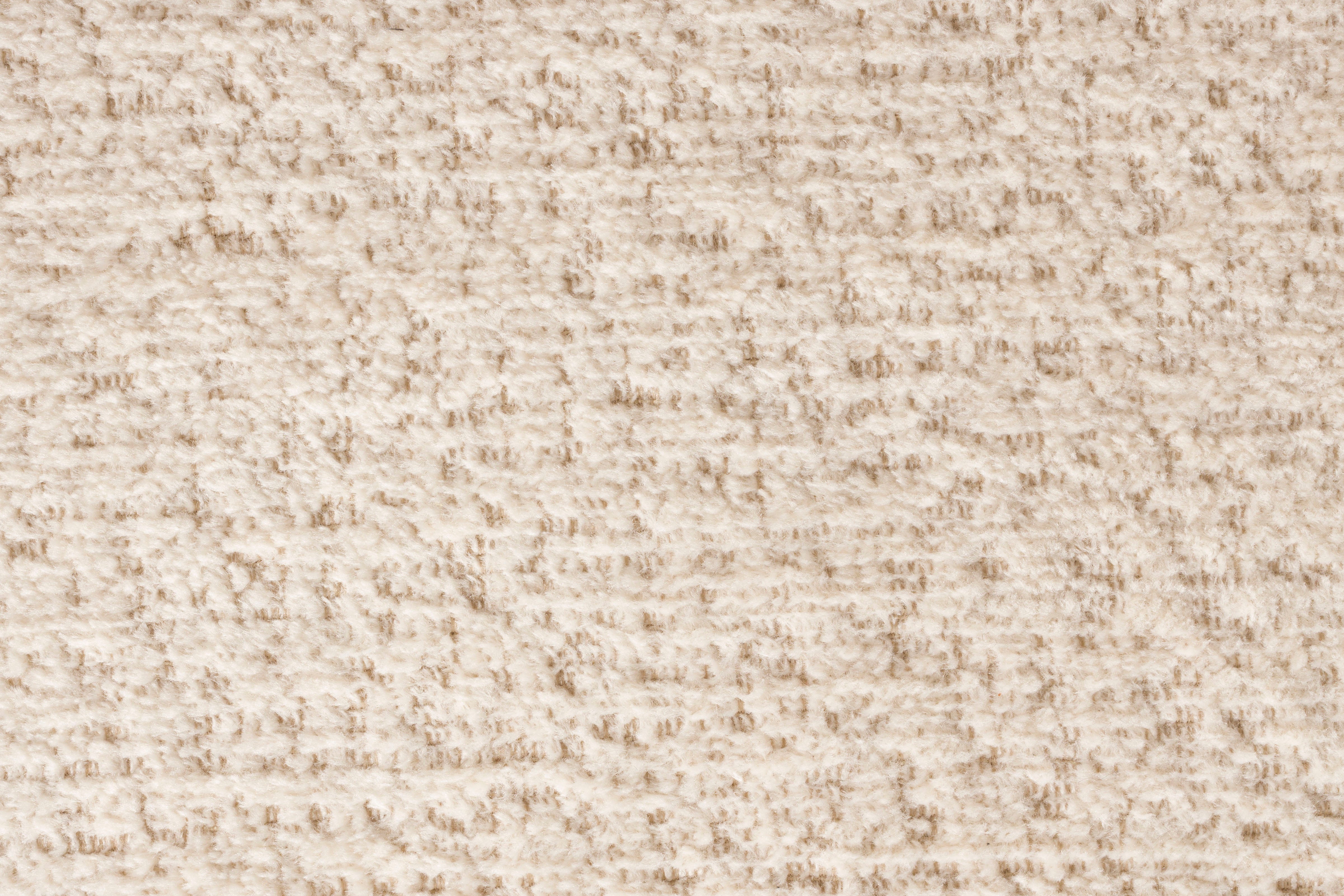 EMILIUS Armchair in Beige with Wooden Base