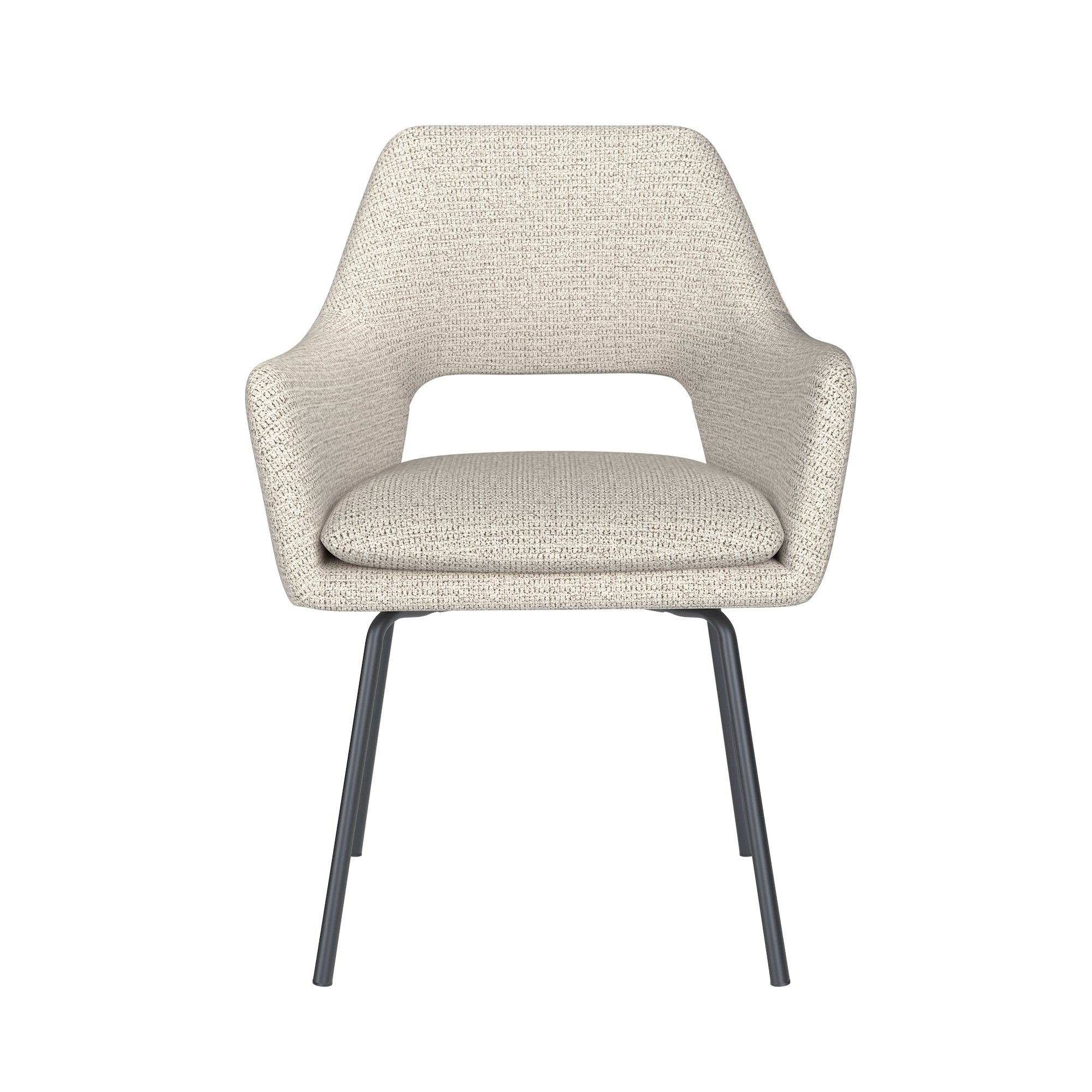 Stolička MOS biela s čiernym podstavcom