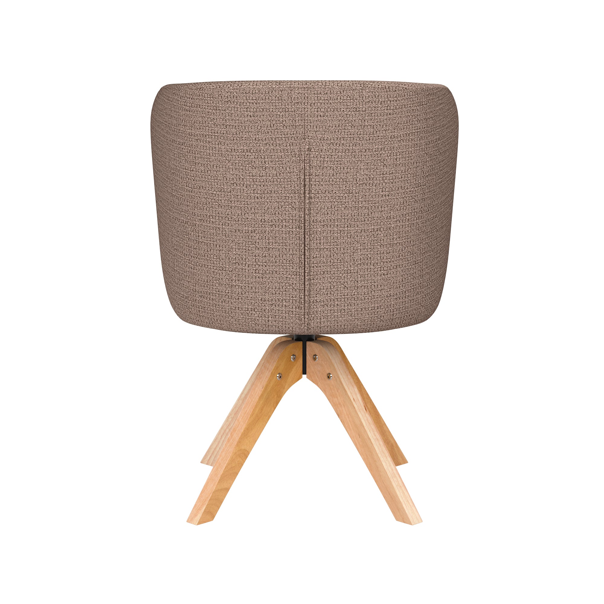 STAN taupe swivel chair with wooden base