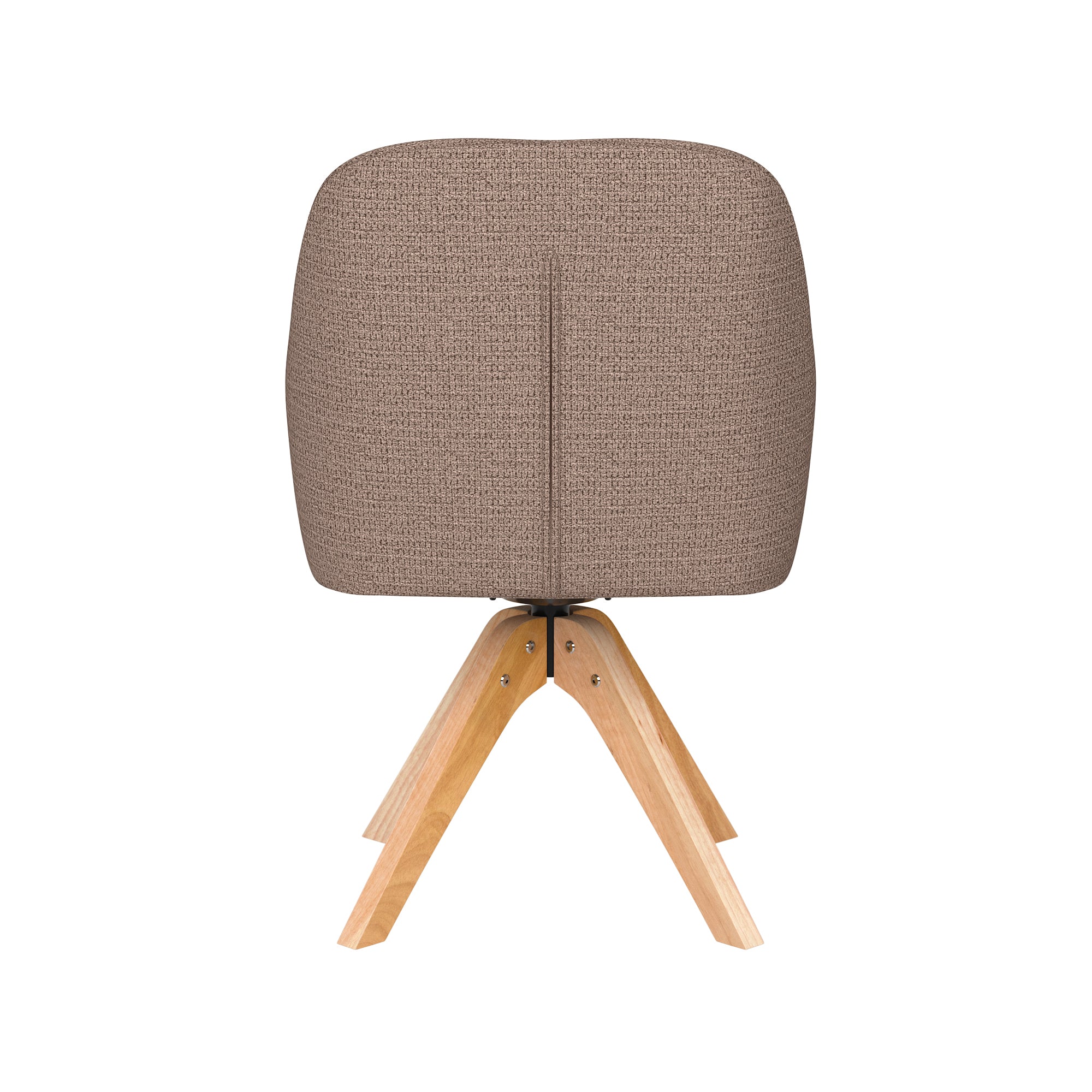 OTIS taupe swivel chair with wooden base