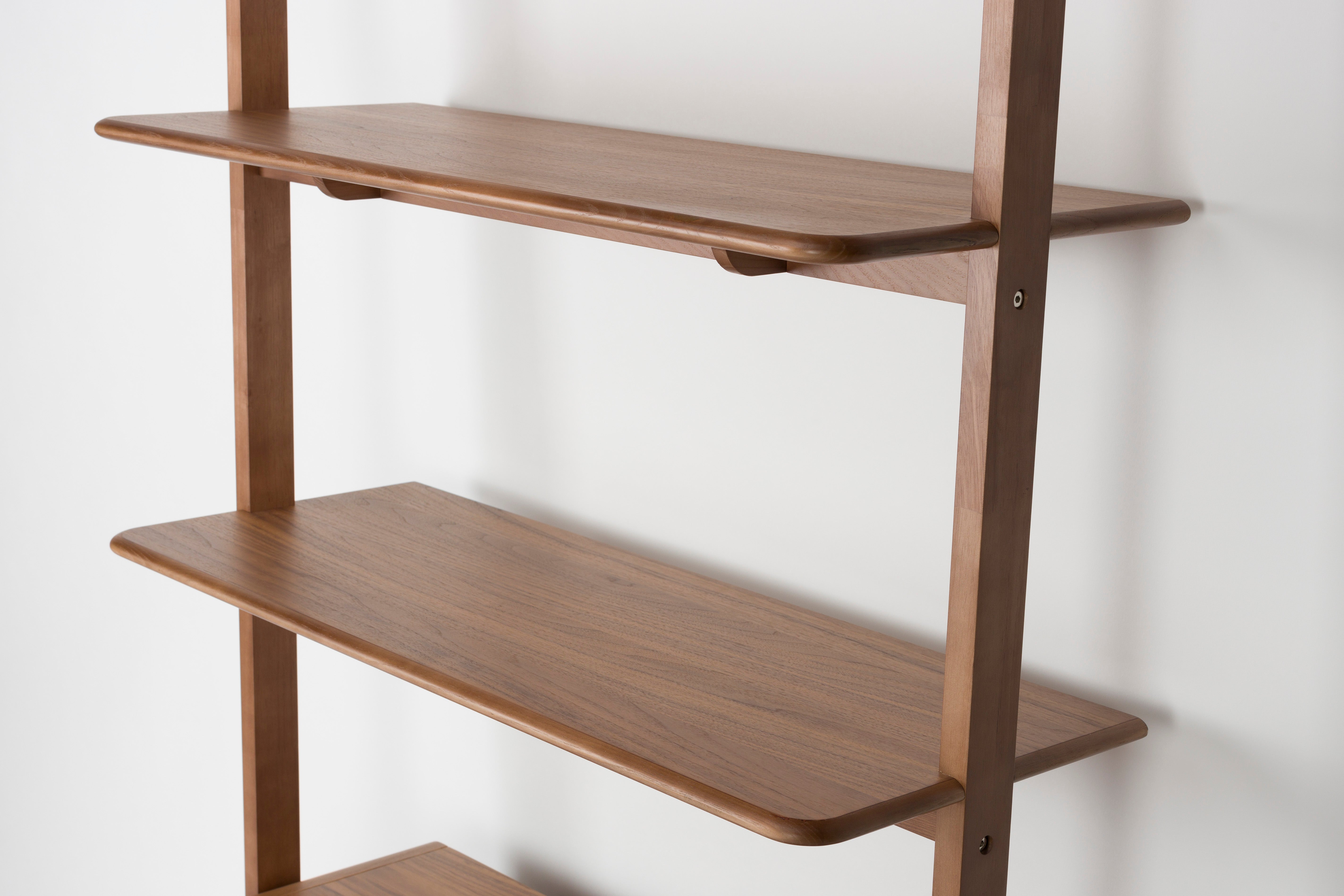RISE dark veneer shelf