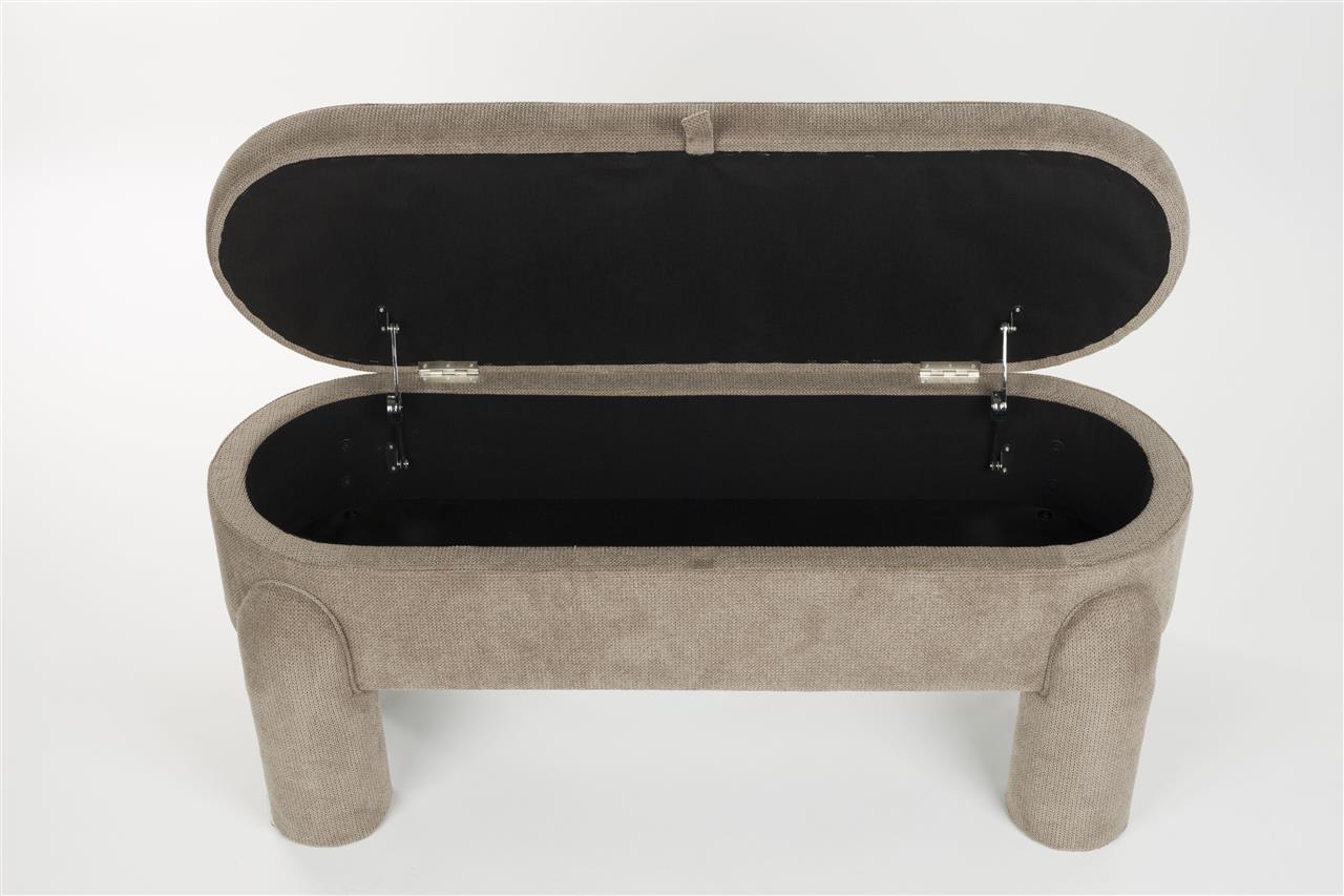 ORLY Beige Bench with Storage