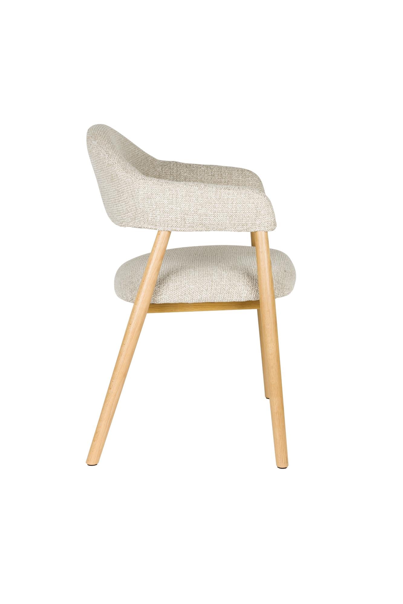 Stolička INDY svetlohnedá s drevenou základňou