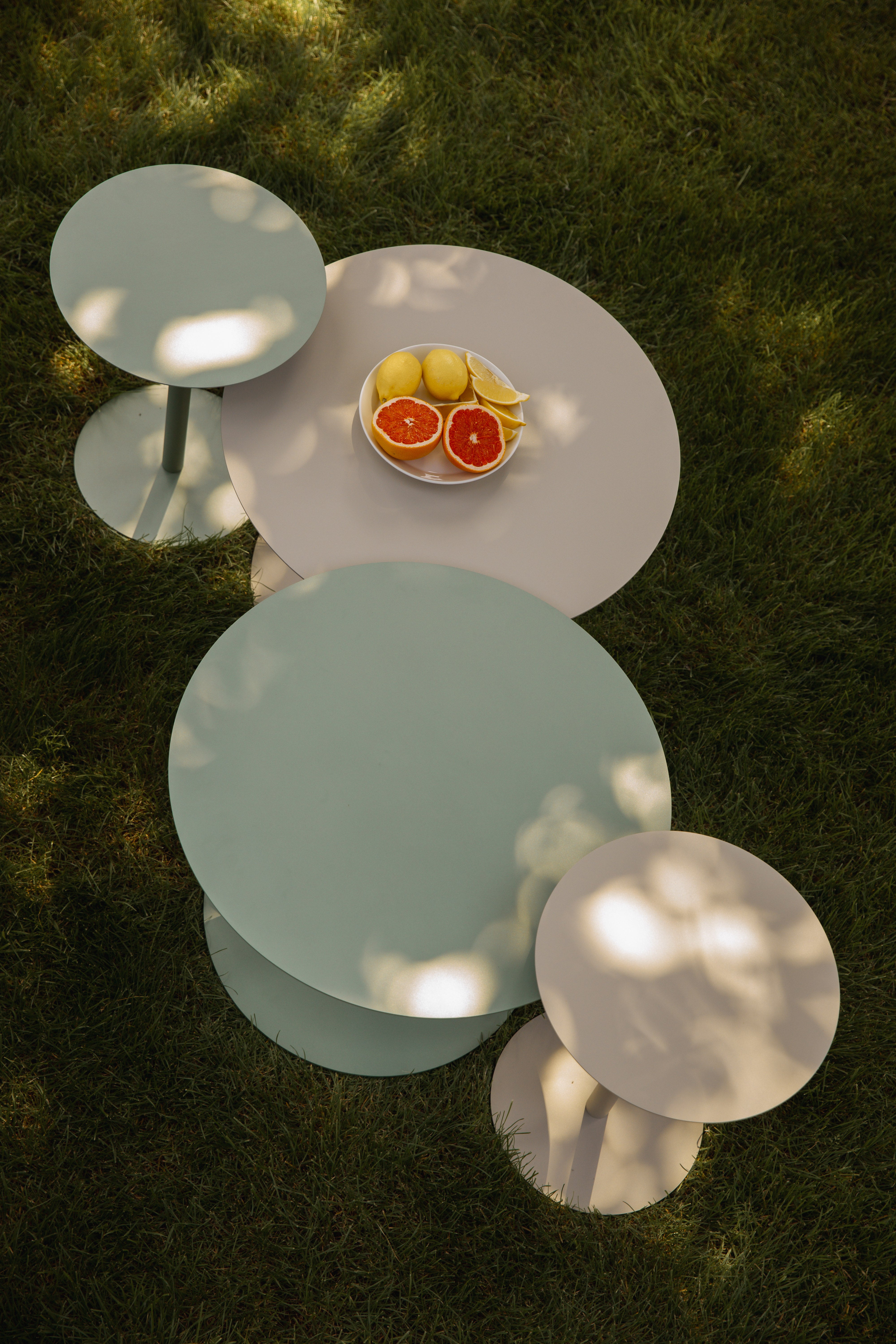 SNOW beige side table