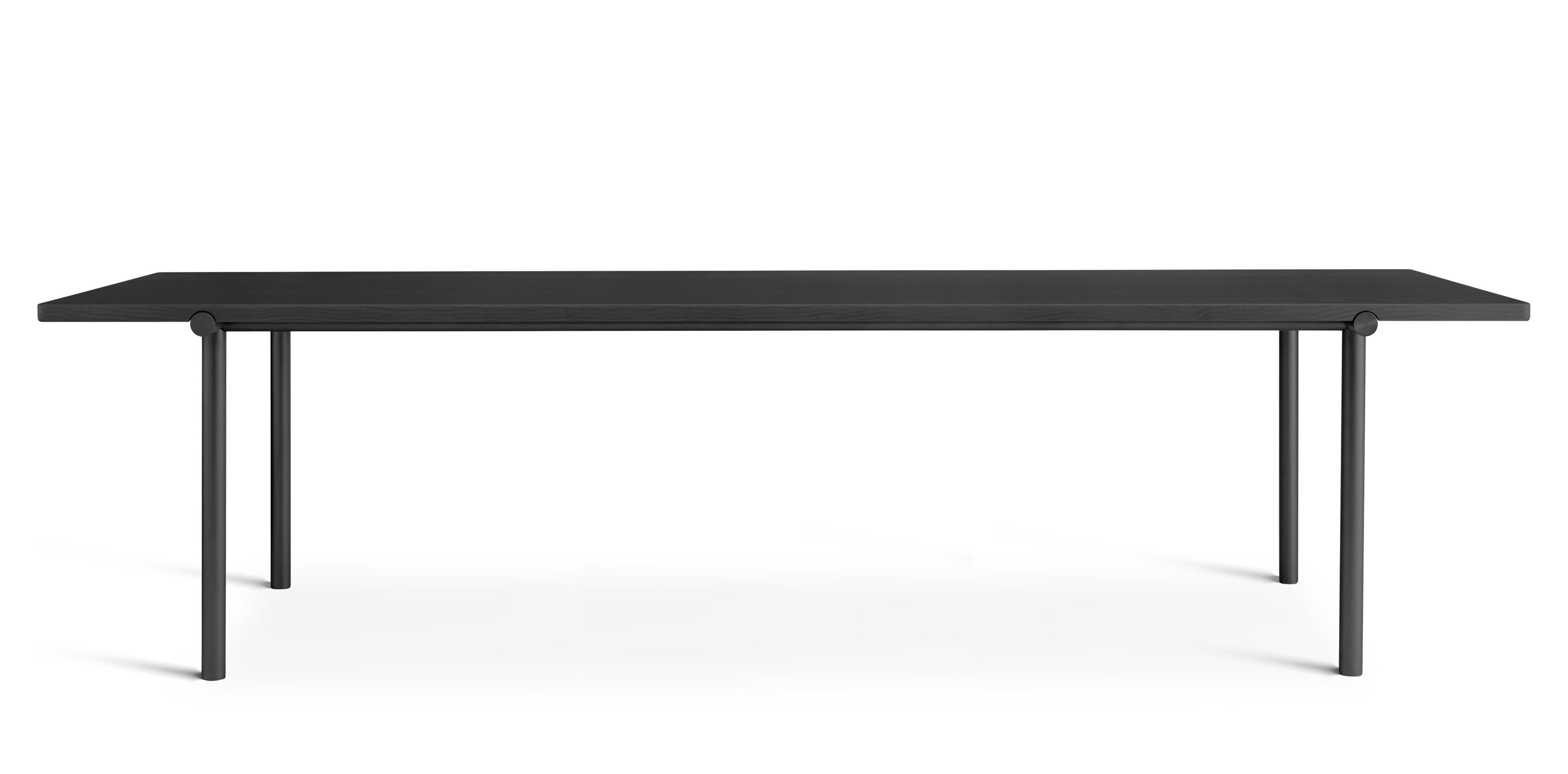 Stół TUBBY TUBE czarny z czarną podstawą