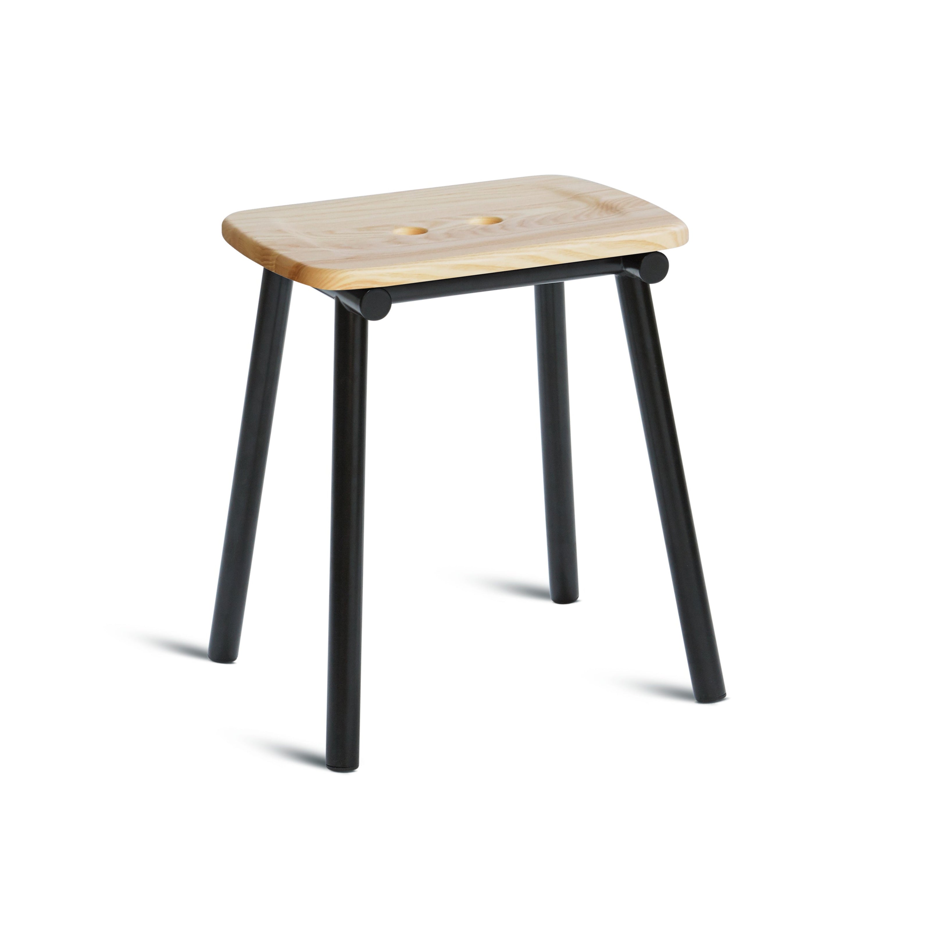 Stolička TUBBY TUBE prírodný jaseň s čiernym podstavcom