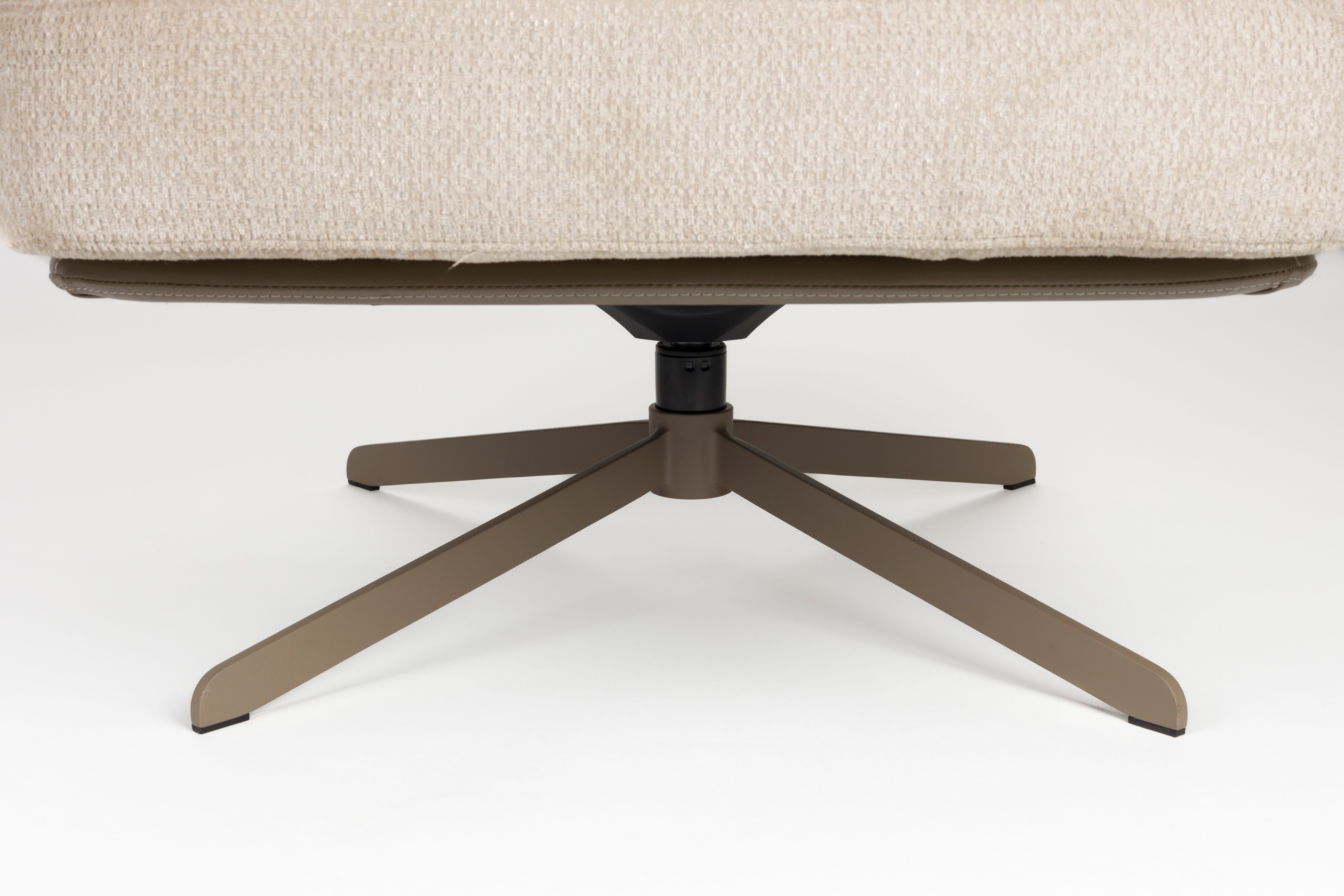 BENJAMIN armchair beige eco-leather with beige base