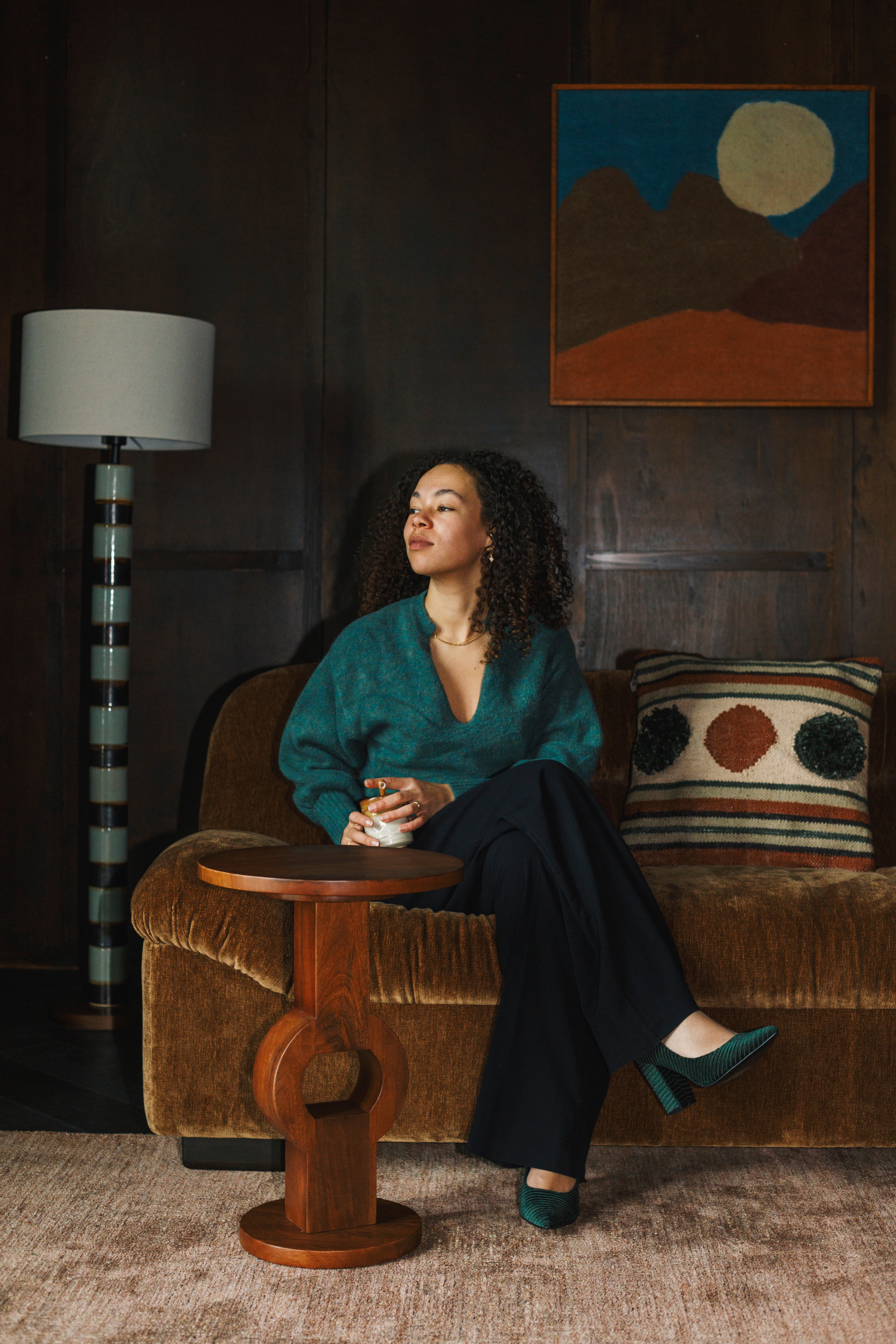 DOUGLAS sofa in cognac velvet