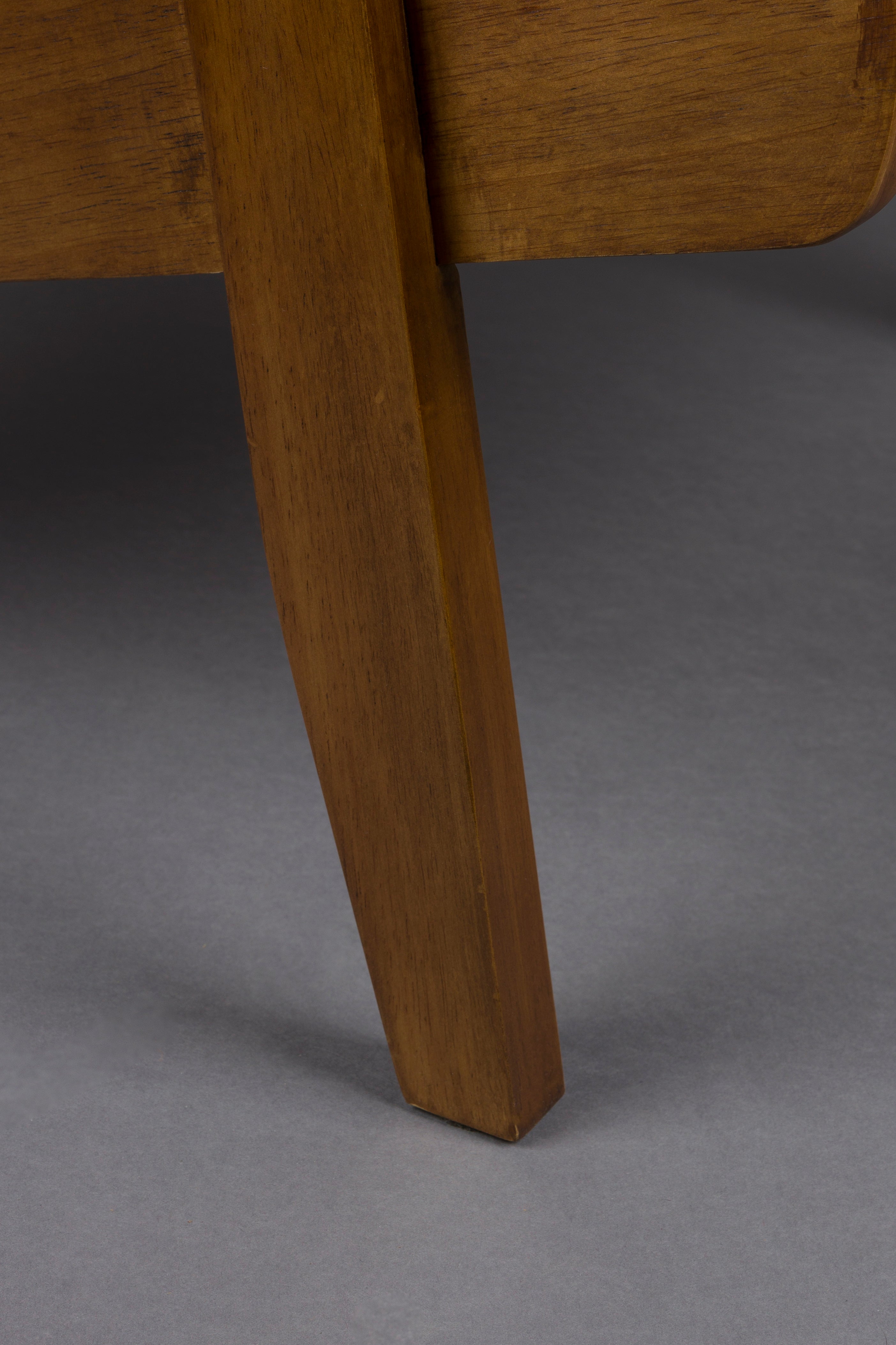 Fotel WASHINGTON béžový s drevenou základňou