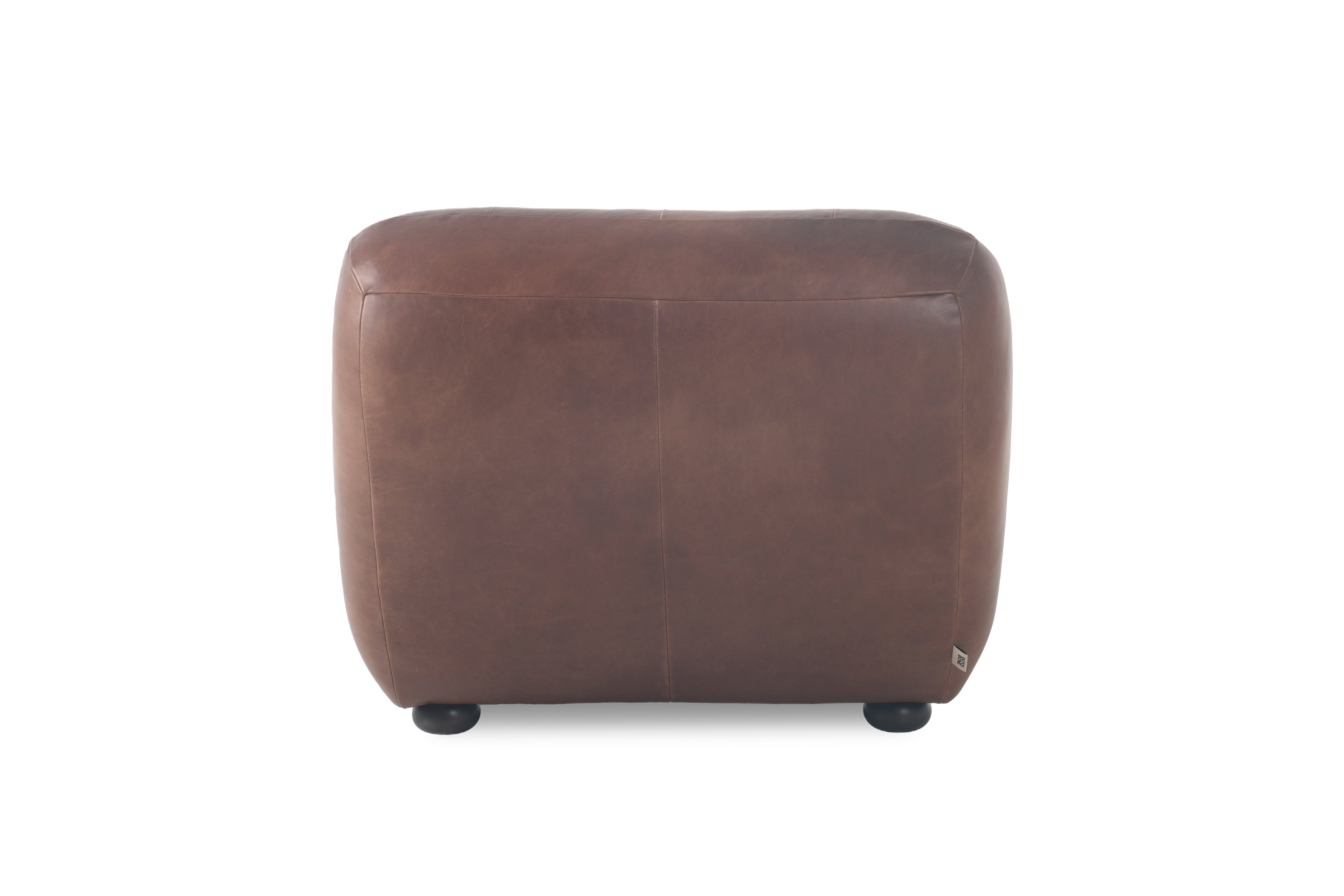 WYATT WAX Armchair Chocolate Leather