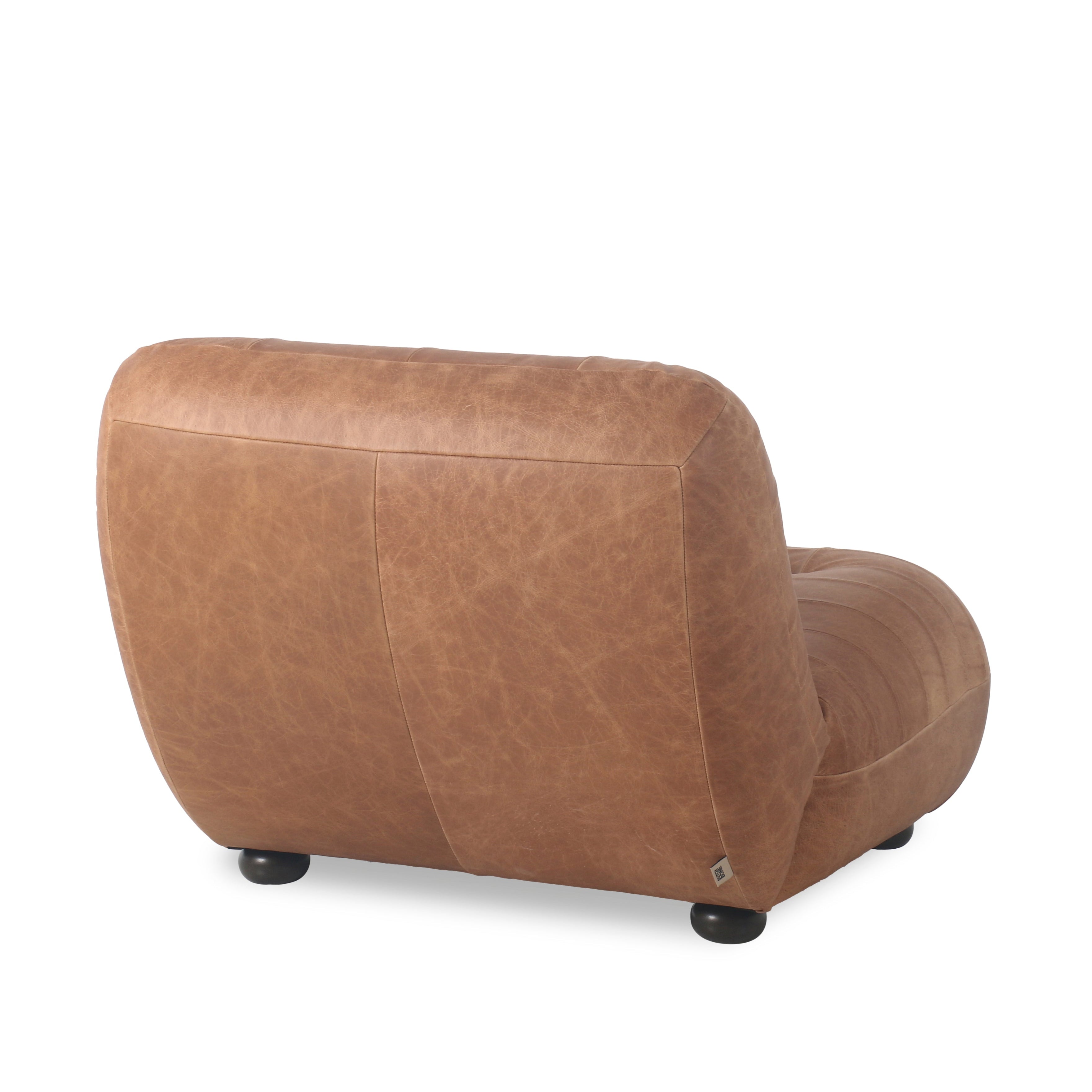 WYATT WAX Armchair Cognac Leather