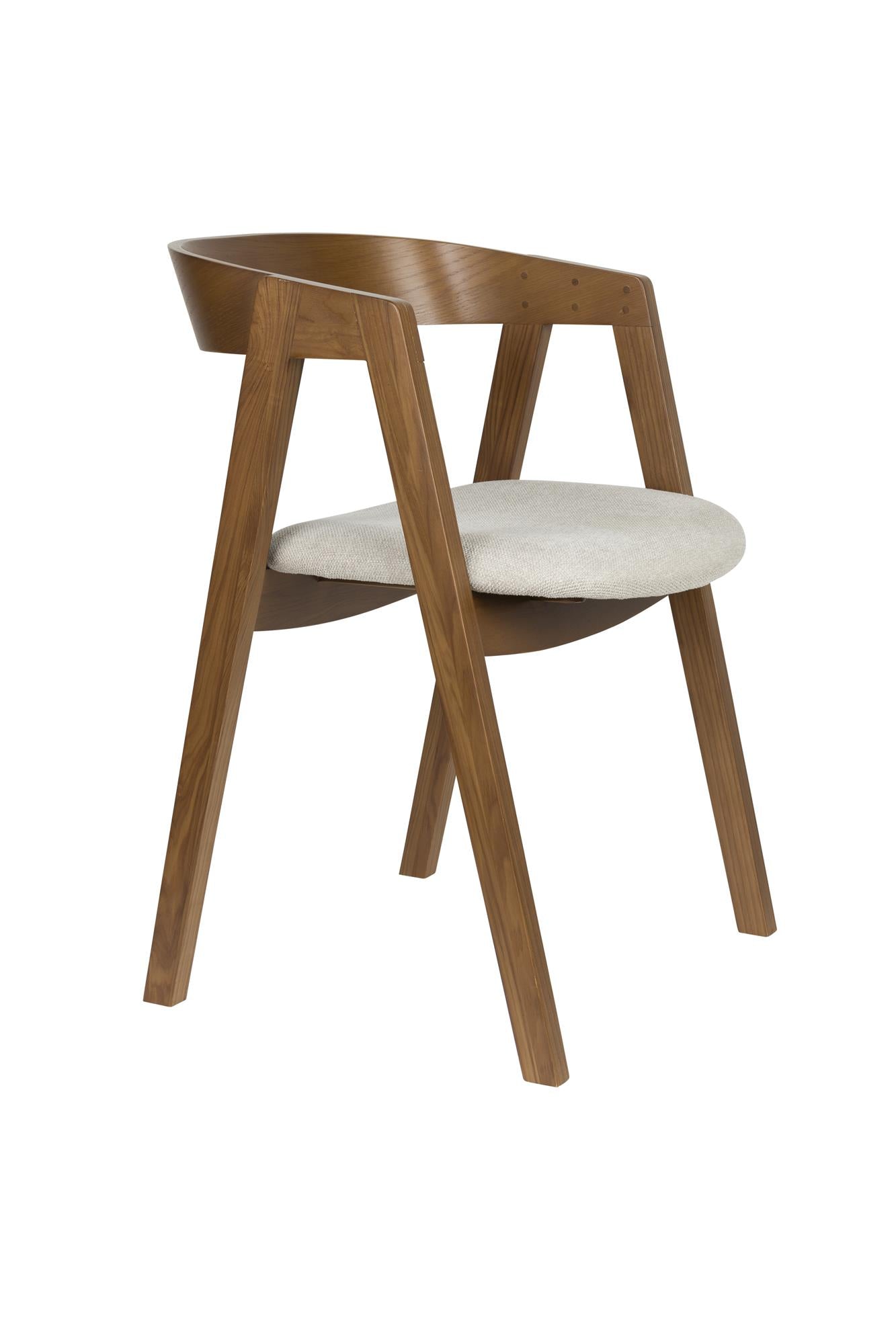 Stolička MADS tmavohnedá s béžovým sedadlom