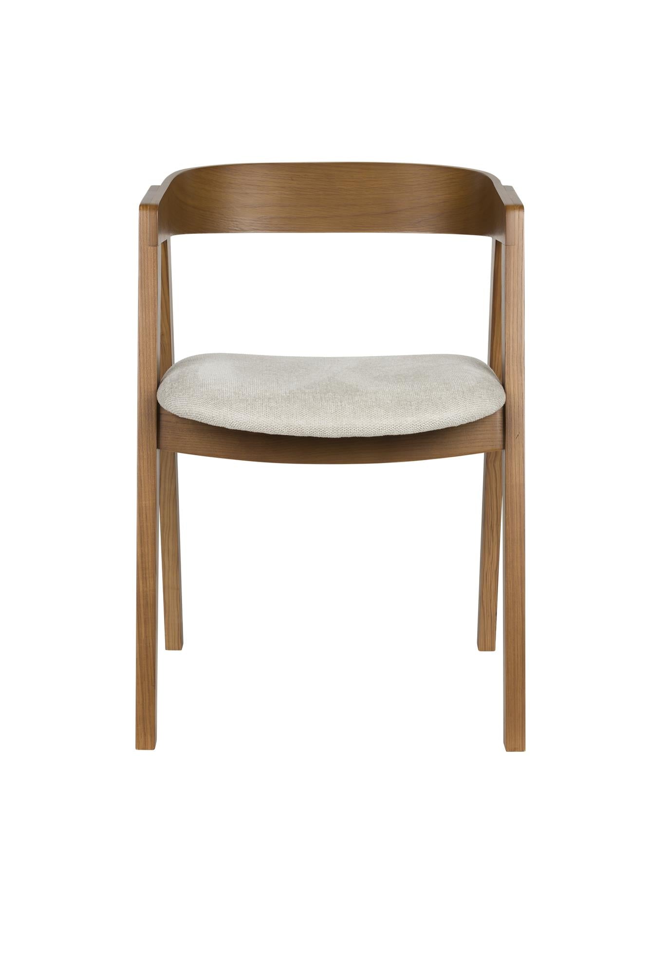 Stolička MADS tmavohnedá s béžovým sedadlom